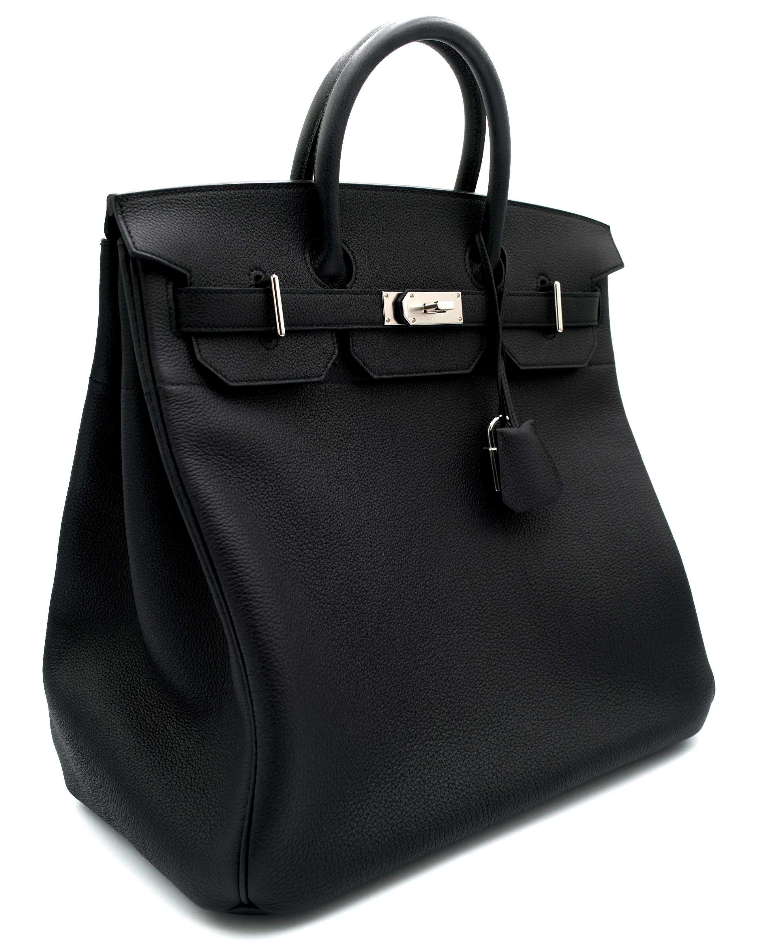 Hermès HAC 40 Black Togo with Palladium Hardware