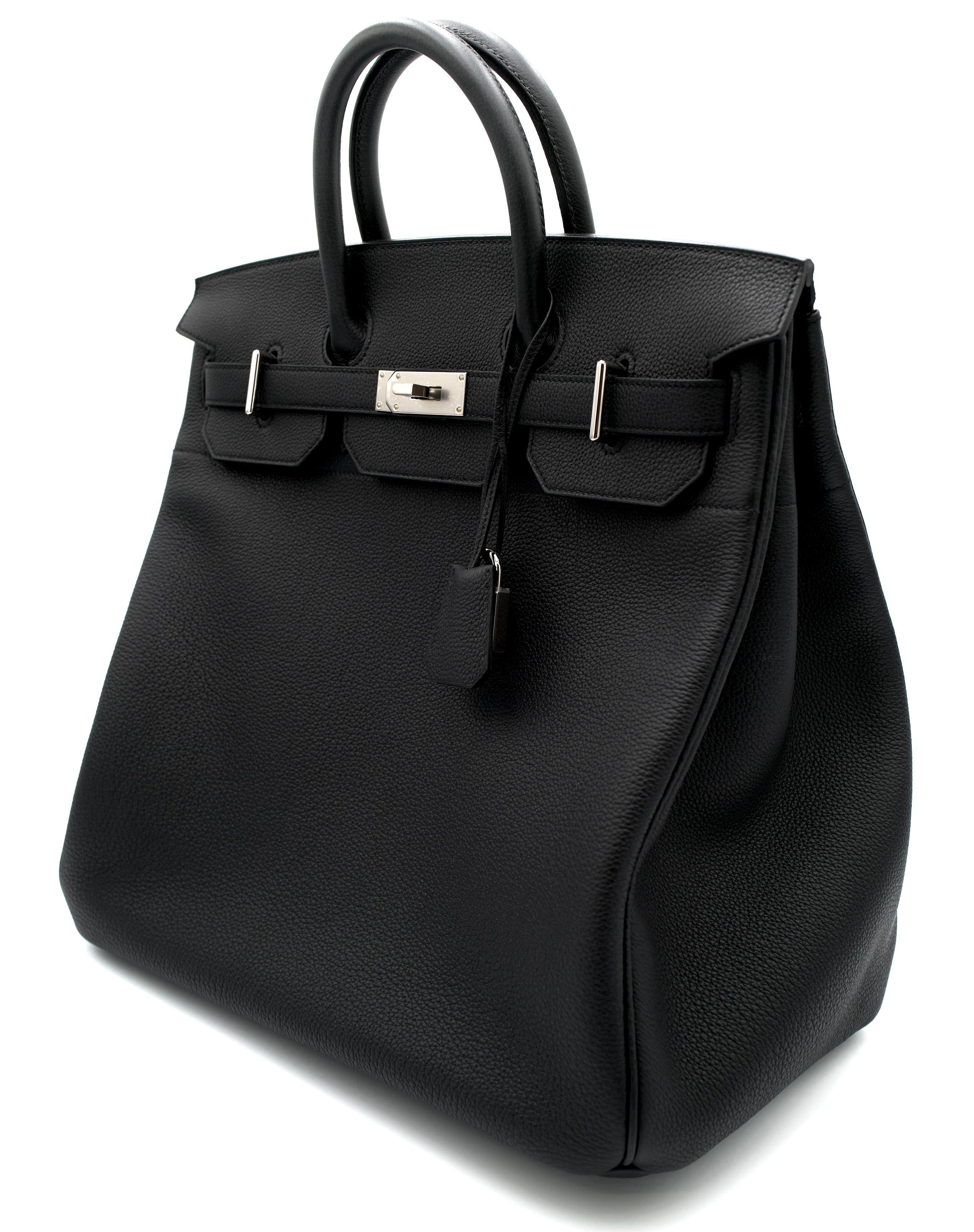 Hermès HAC 40 Black Togo with Palladium Hardware