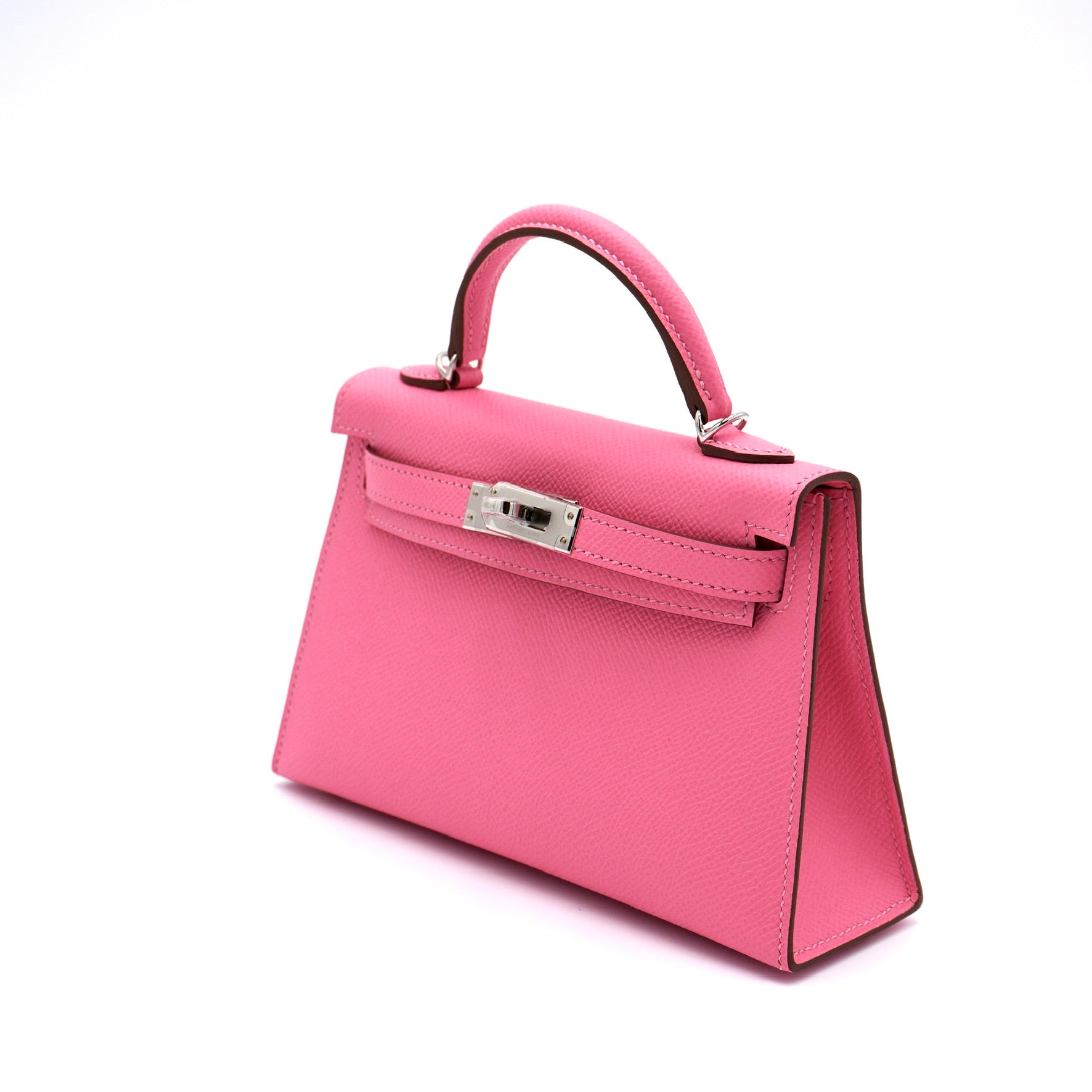 Hermès Mini Kelly II 20 Rose Confetti Epsom Palladium