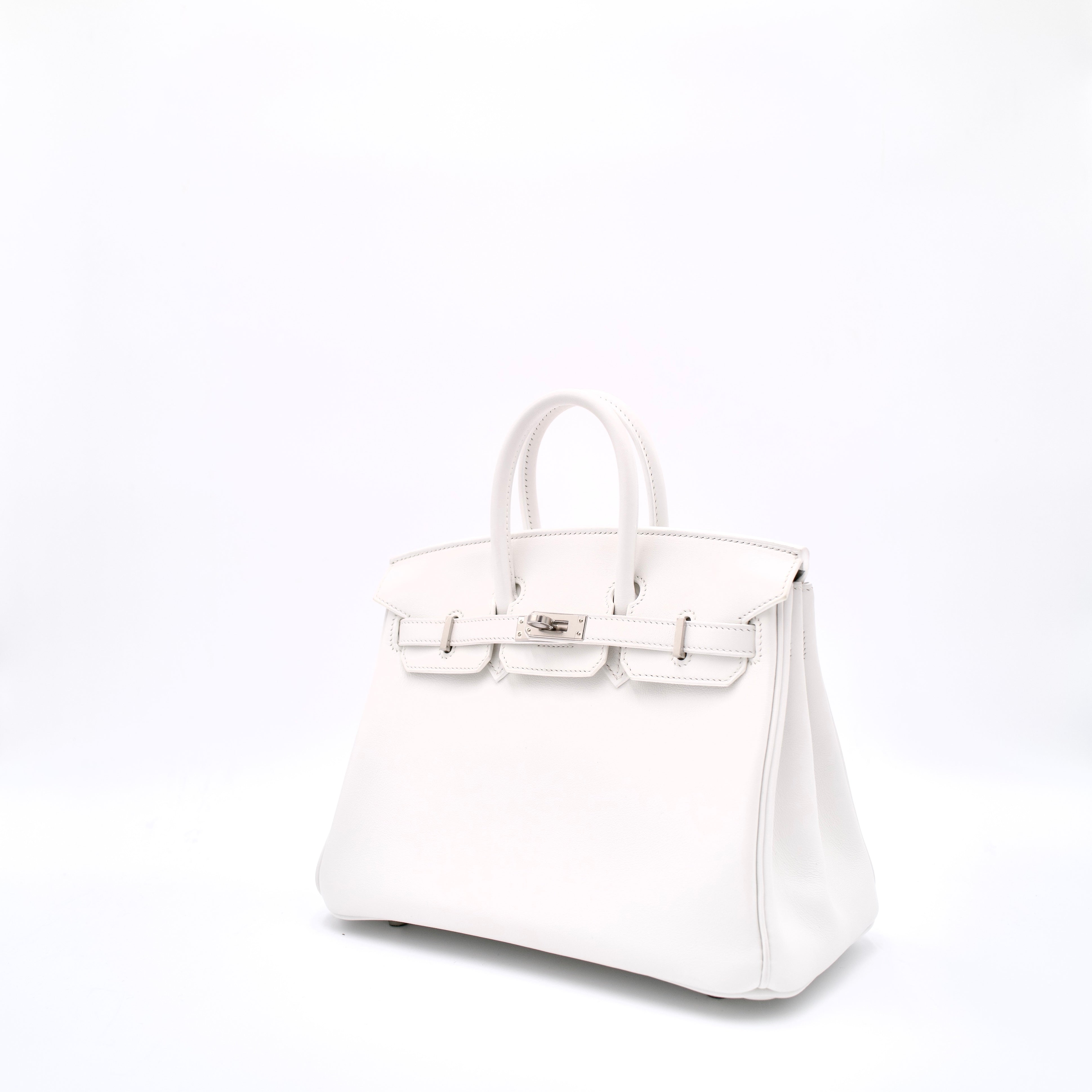 Hermès Birkin 25 White with Palladium Hardware