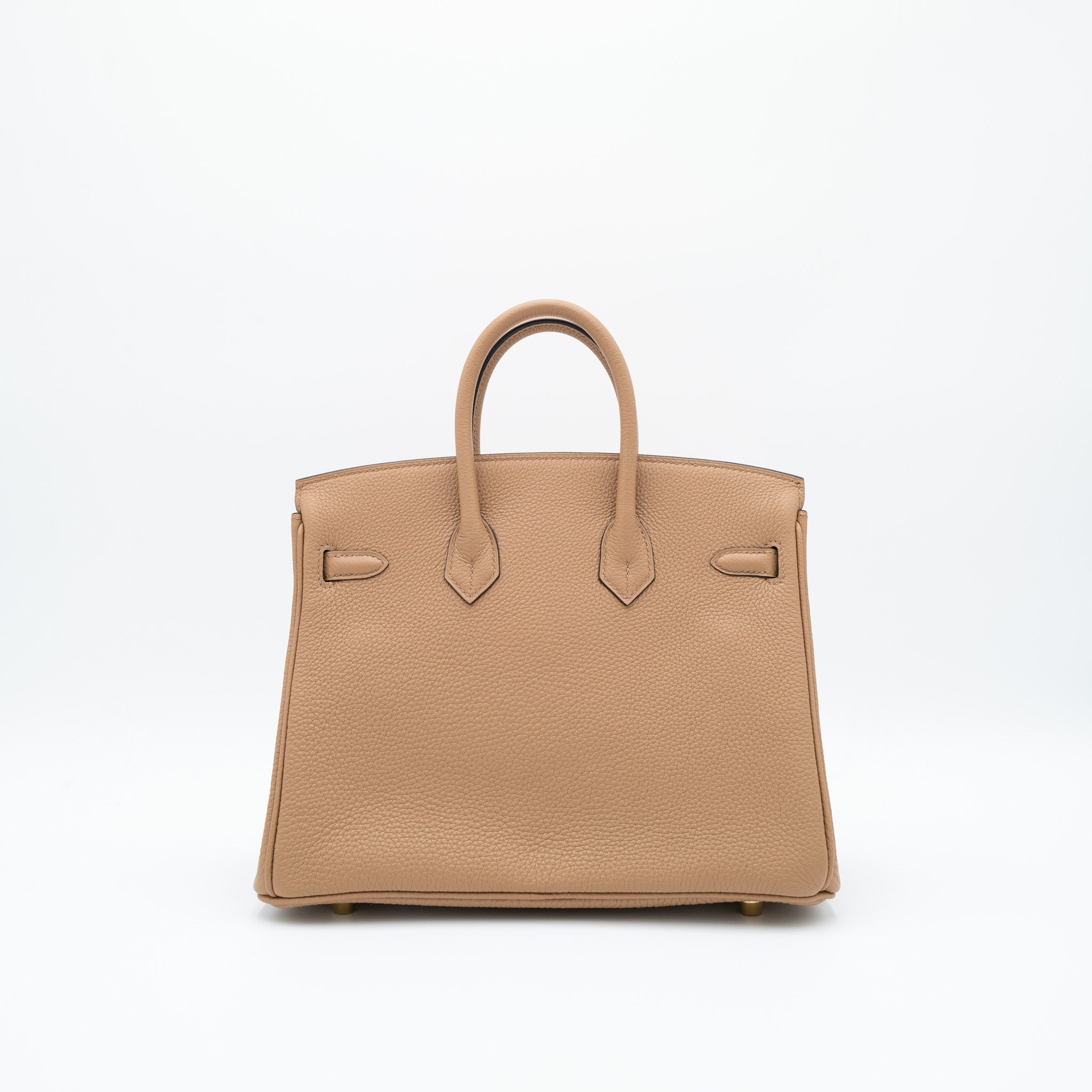 Authentic Hermès Birkin 25 Retourne Togo Chai Gold Hardware