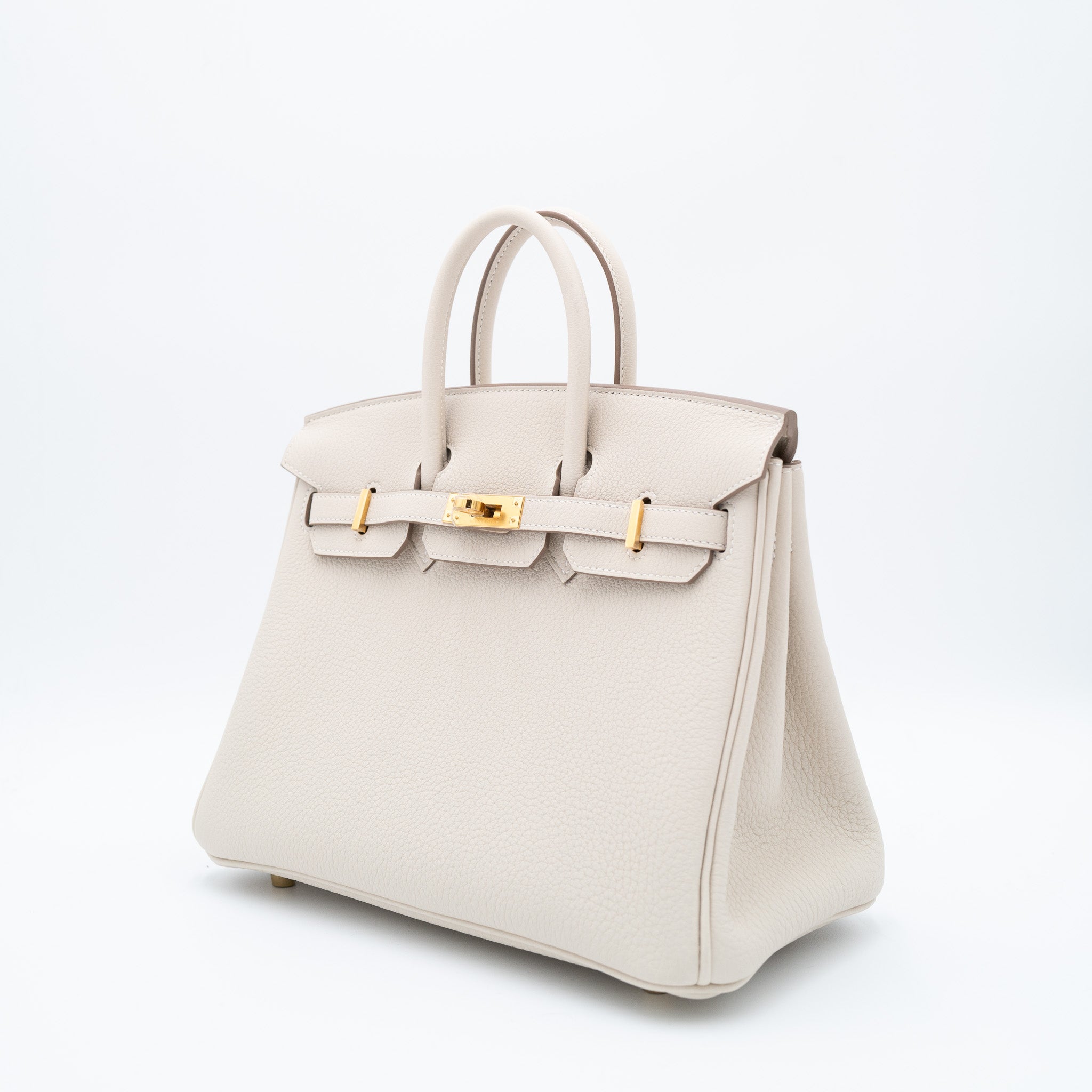 Hermès Birkin 25 Retourne in Craie Togo with Gold Hardware