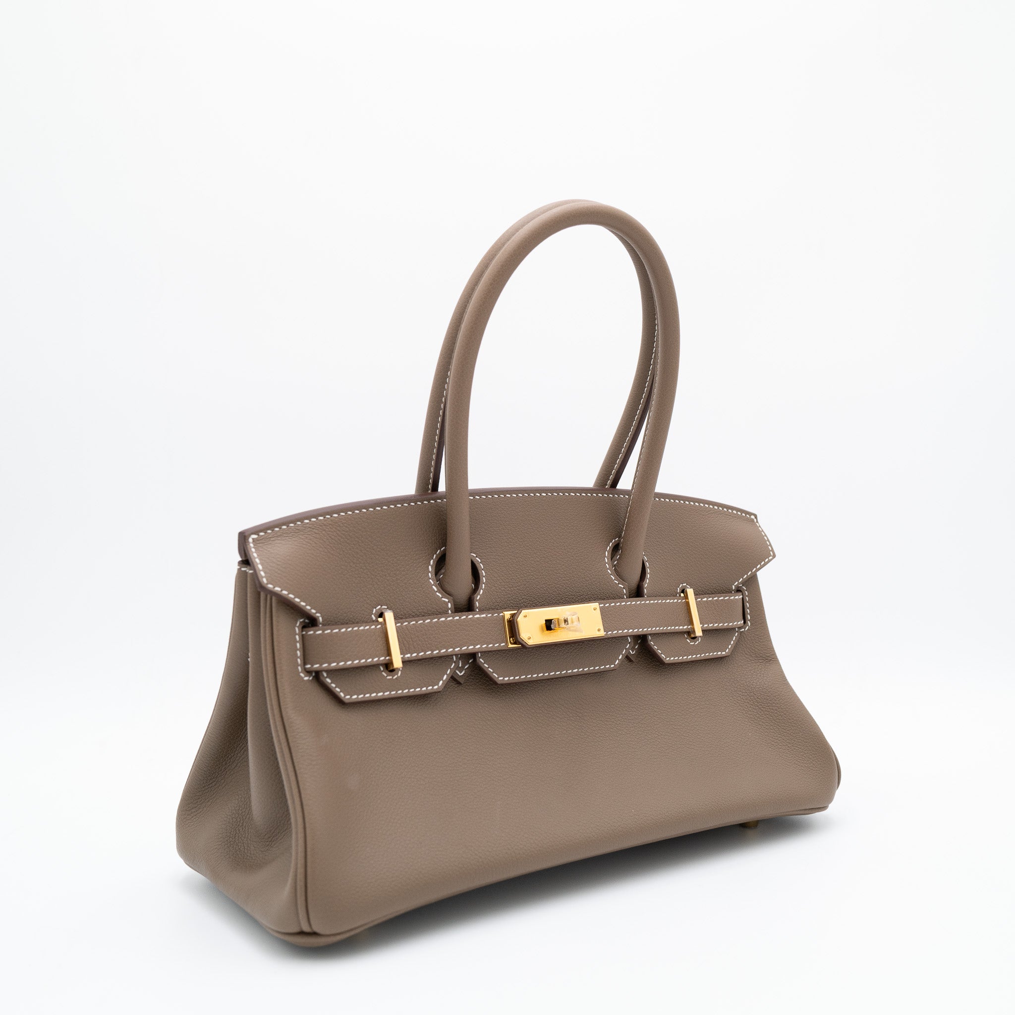 Authentic Hermès Birkin 29 Retourne Etoupe Evercolor Gold Hardware