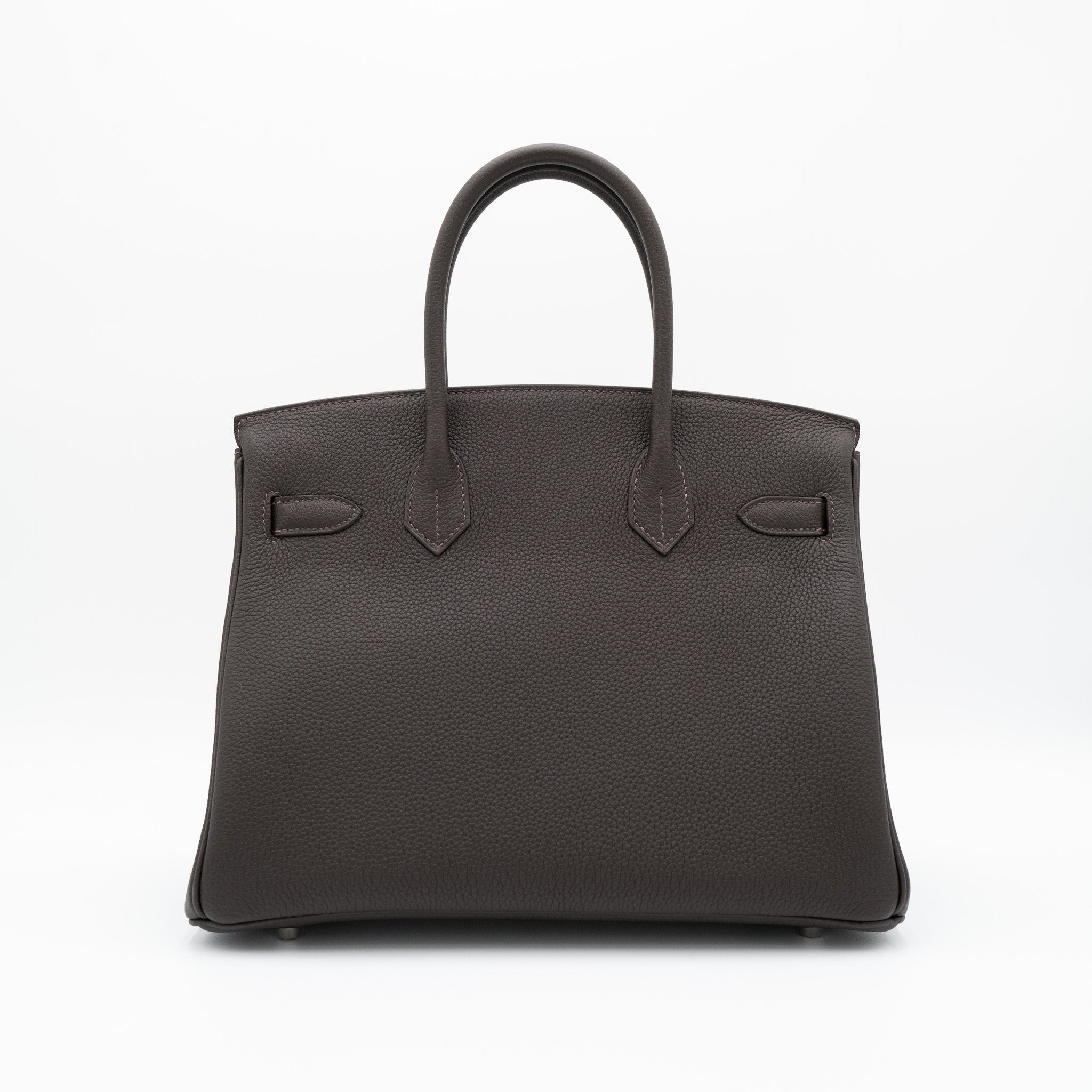 Authentic Hermès Birkin 30 Retourne Bai-Brun PHW Togo