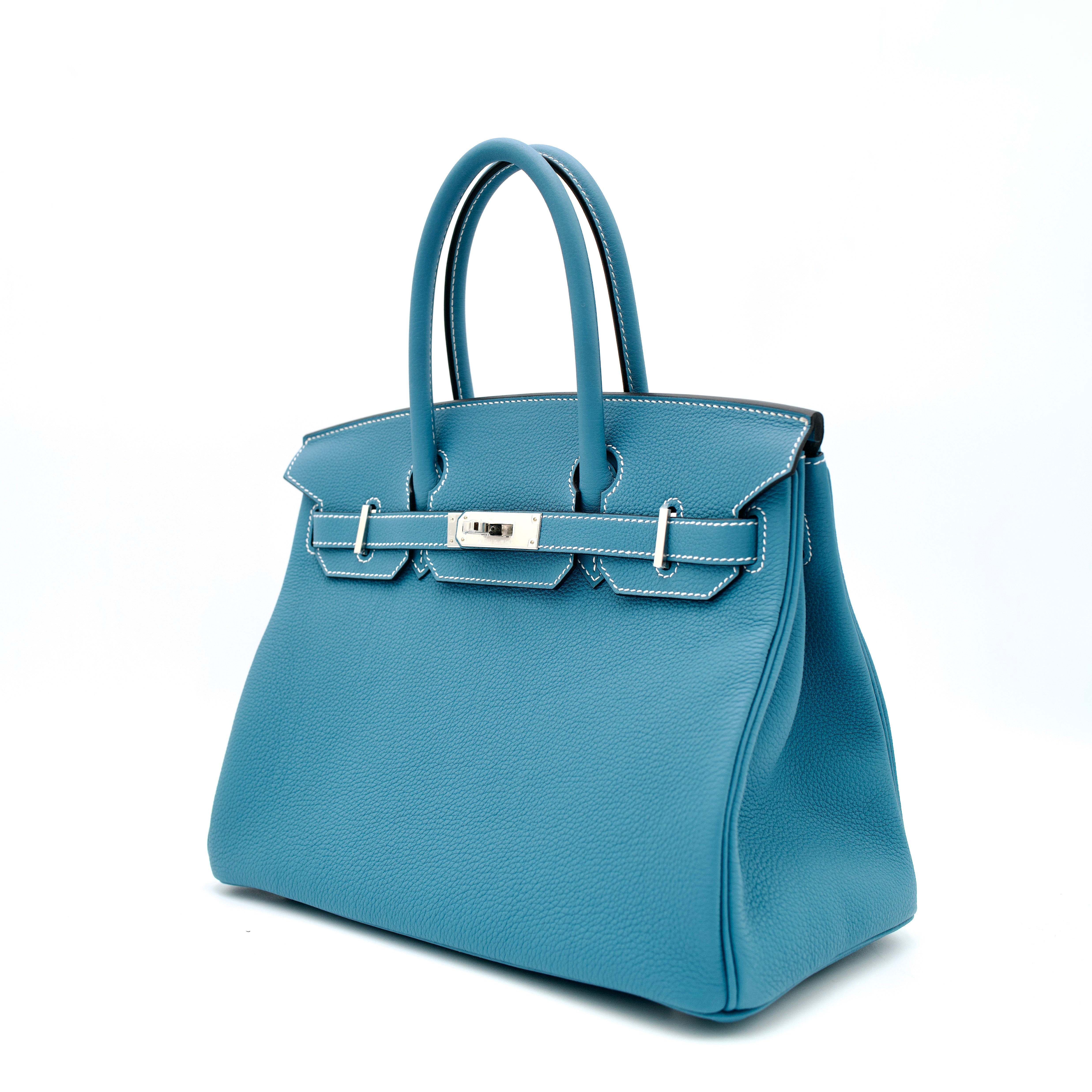 Hermès Birkin 30 Bleu Jean with Palladium Hardware