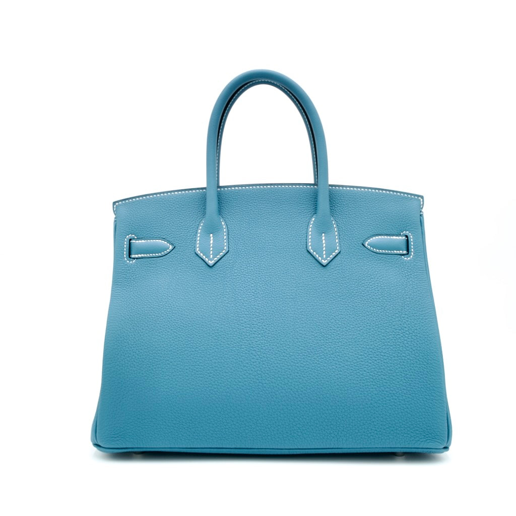 Hermès Birkin 30 Bleu Jean with Palladium Hardware