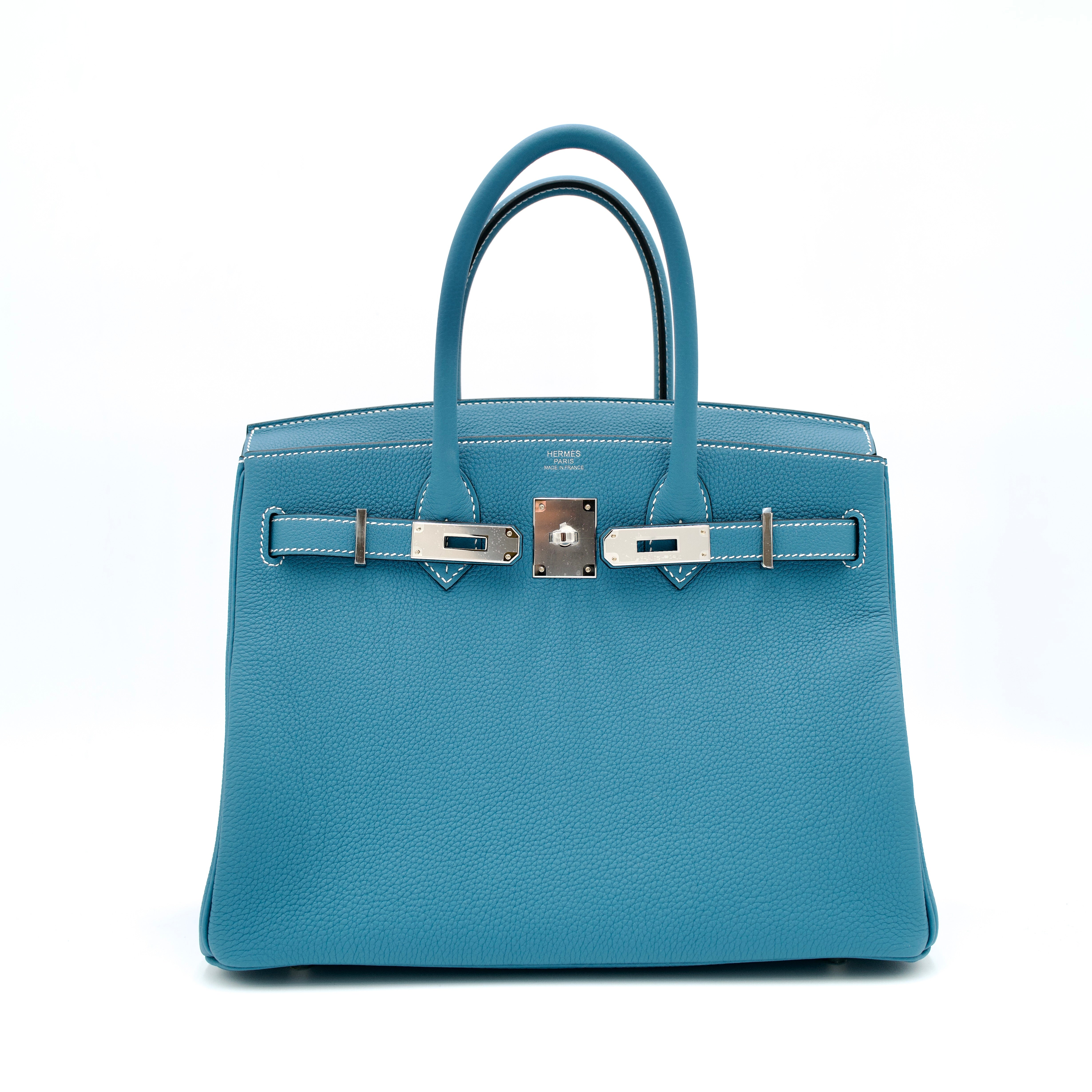 Hermès Birkin 30 Bleu Jean with Palladium Hardware