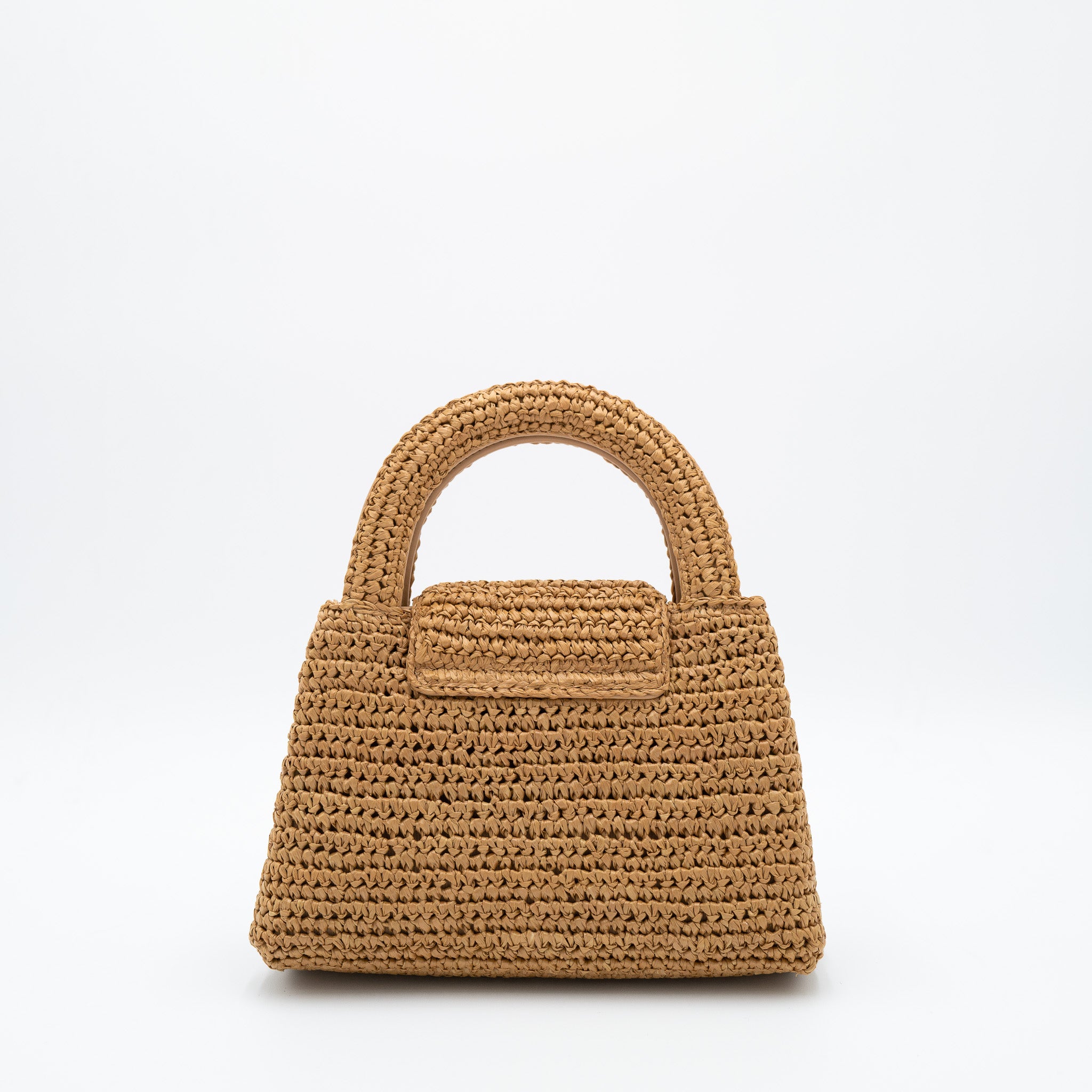 Chanel Mini Shopping Tote in Raffia with Gold Hardware