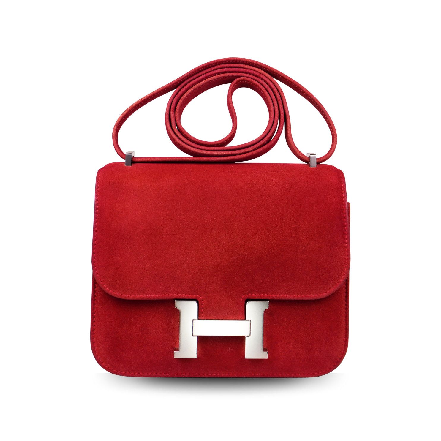 Hermès Constance 18 Rose Doblis (Suede) Palladium