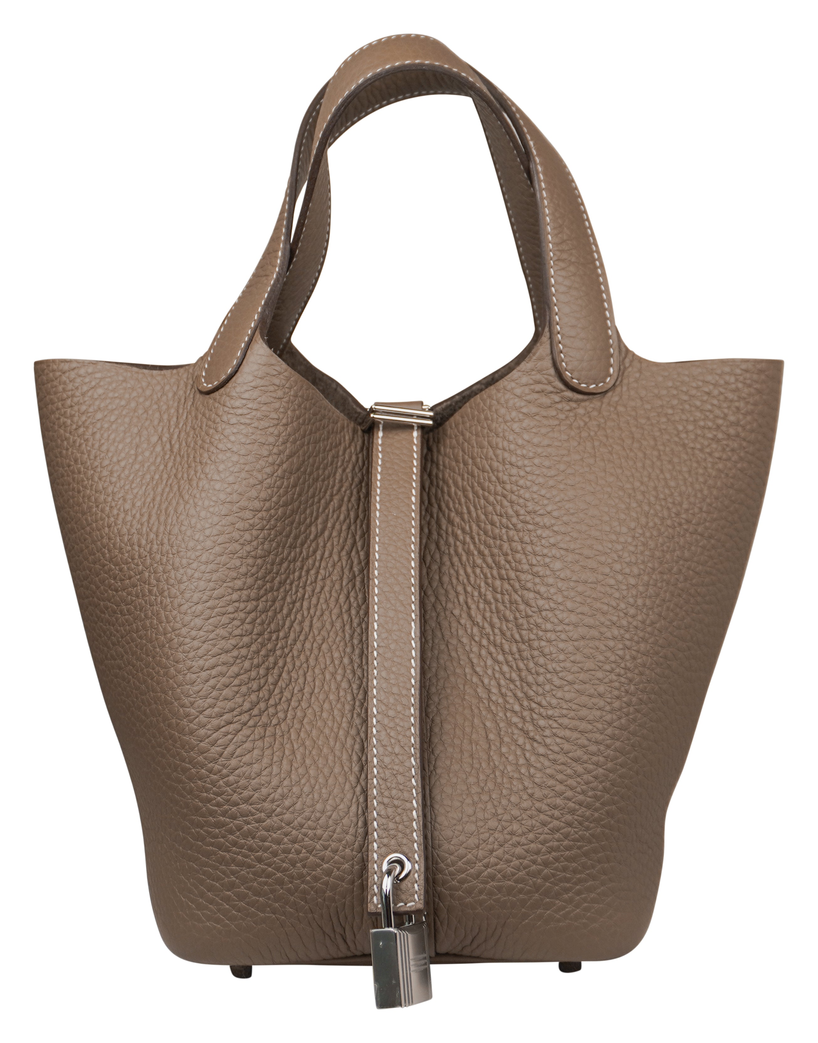 Hermès Picotin 18 Etoupe Taurillon Clemence Palladium