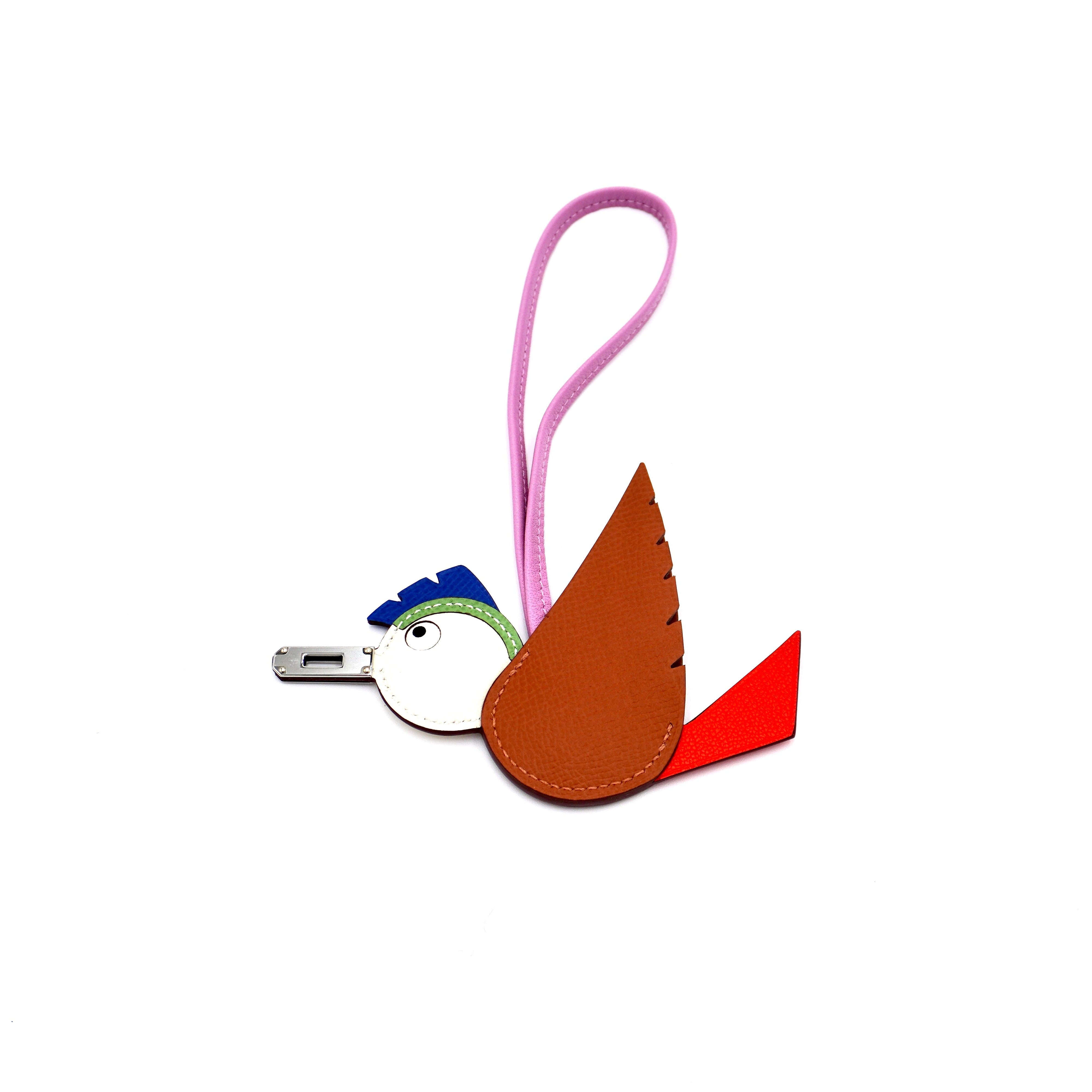 Hermès Birdy Charm in Beige, Nata, Noir Swift & Leather