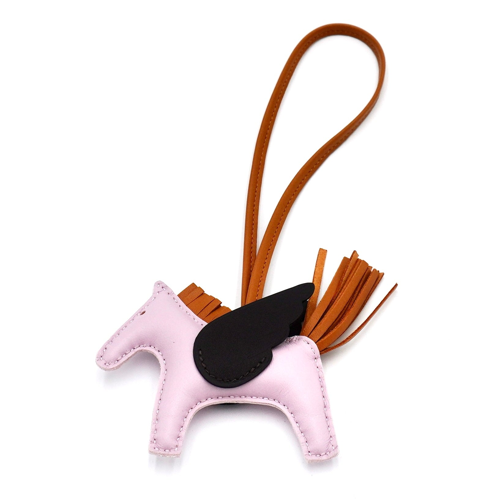 Hermès Rodeo Pegase PM Charm Mauve Pale, Sesame & Ebene