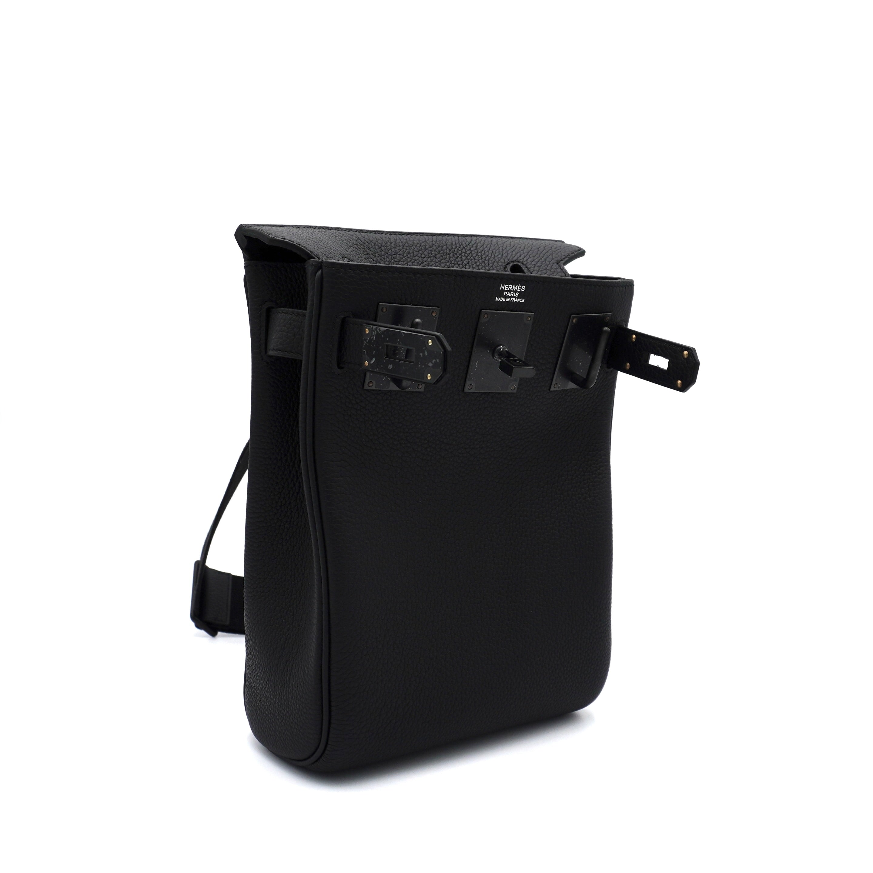 Hermès HAC à Dos PM So Black Togo with Black Hardware