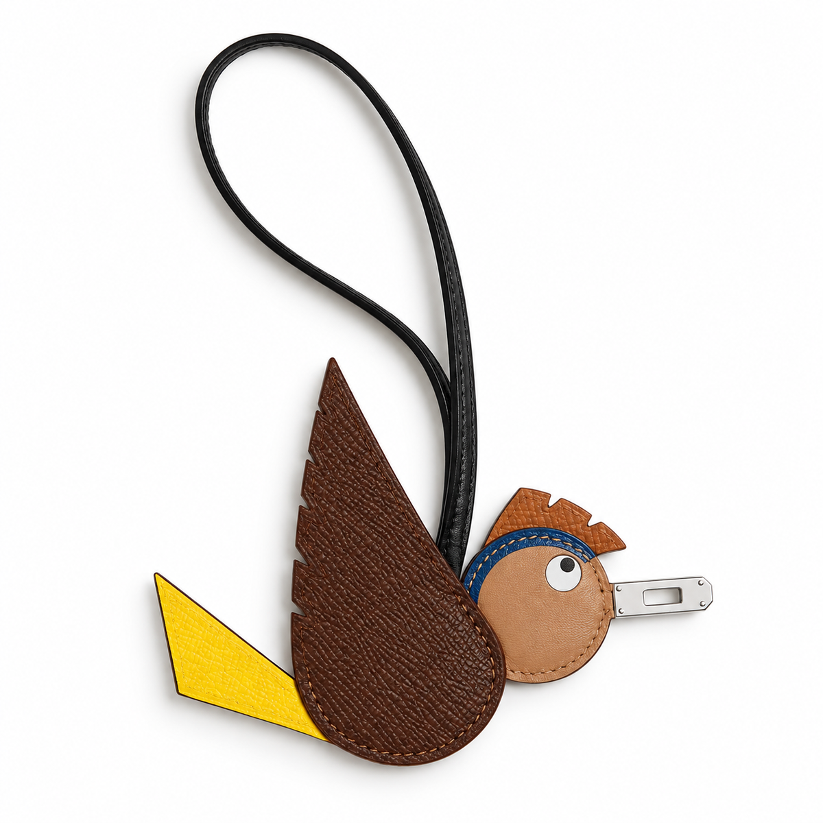 Hermès Birdy Charm in Chocolat and Lime