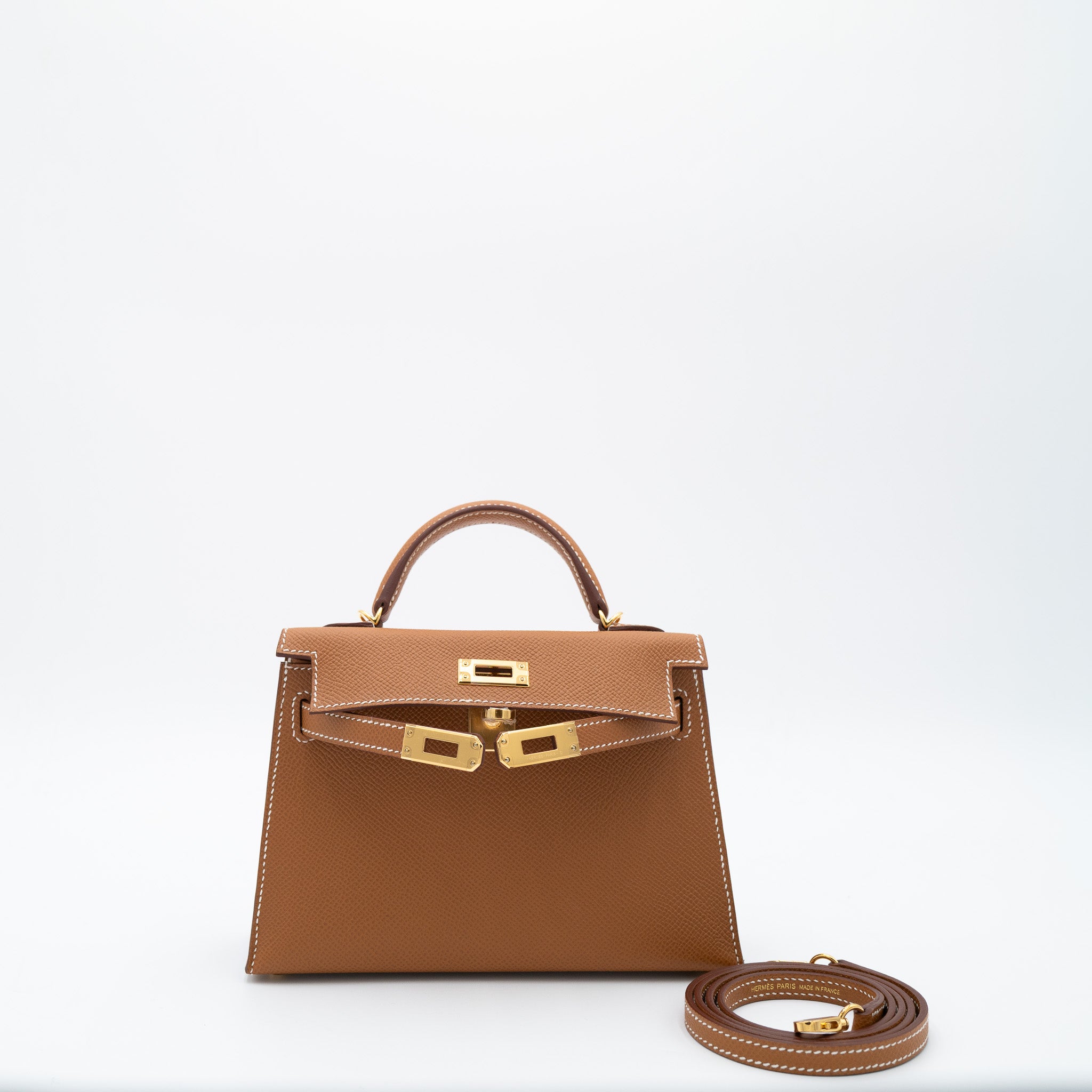 Hermès Kelly 20 Sellier in Gold Epsom with Gold Hardware
