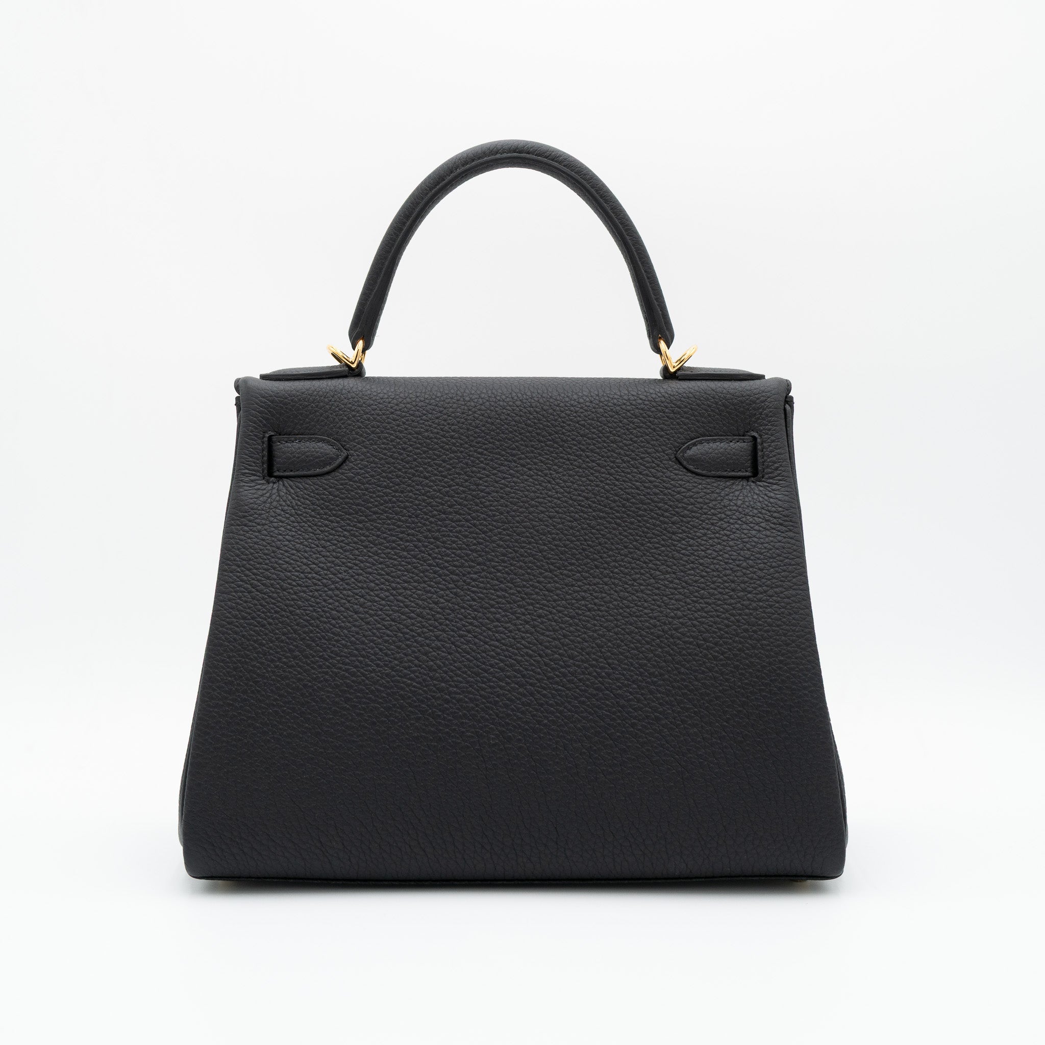 Hermès Kelly 28 Retourne in Noir Togo with Gold Hardware