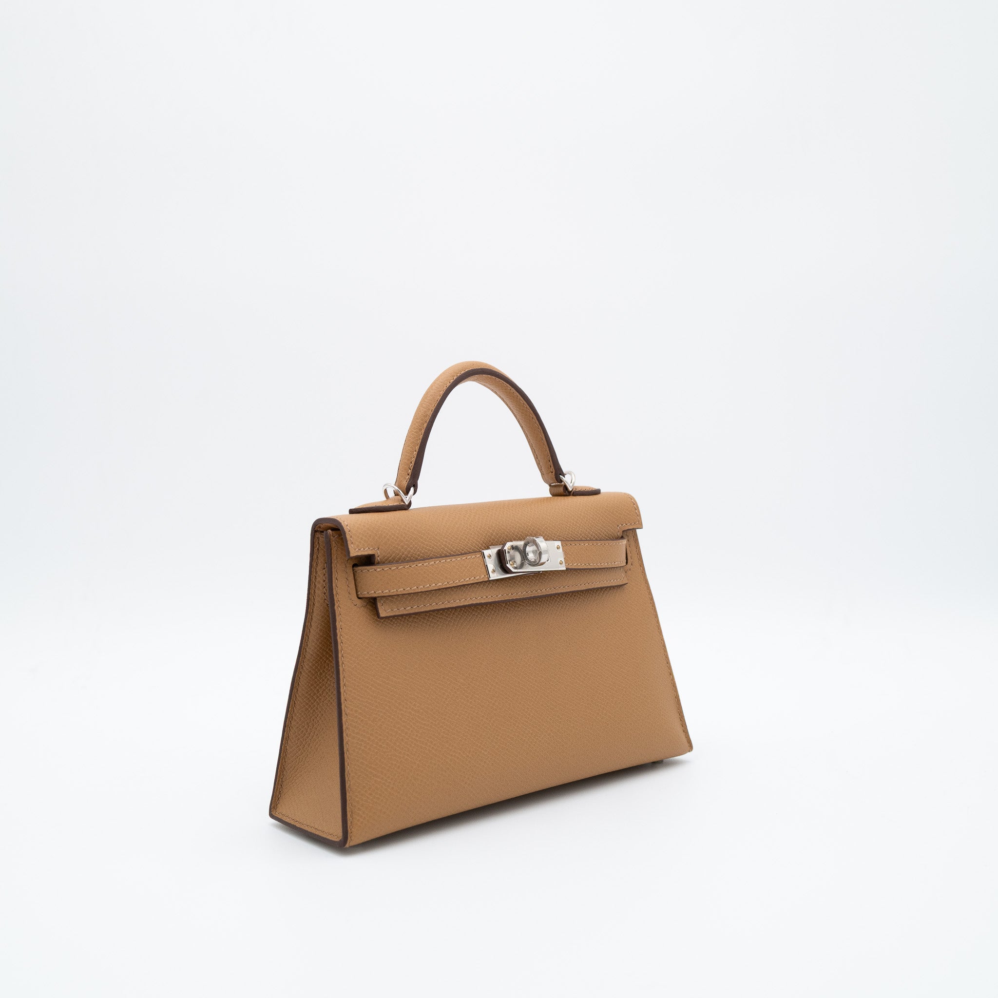 Hermès Kelly 20 Sellier in Biscuit Epsom with Palladium Hardware