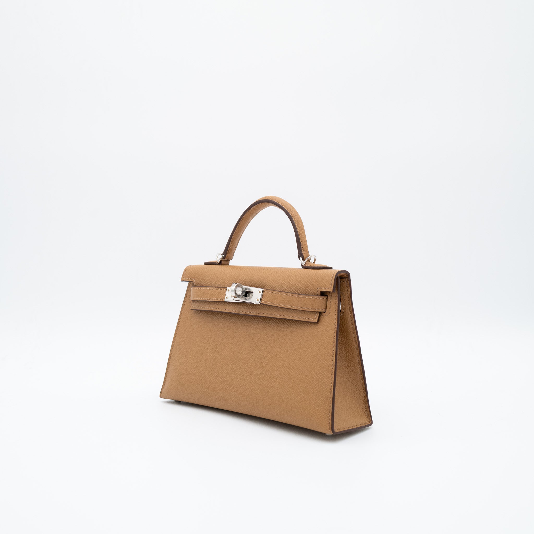 Hermès Kelly 20 Sellier in Biscuit Epsom with Palladium Hardware