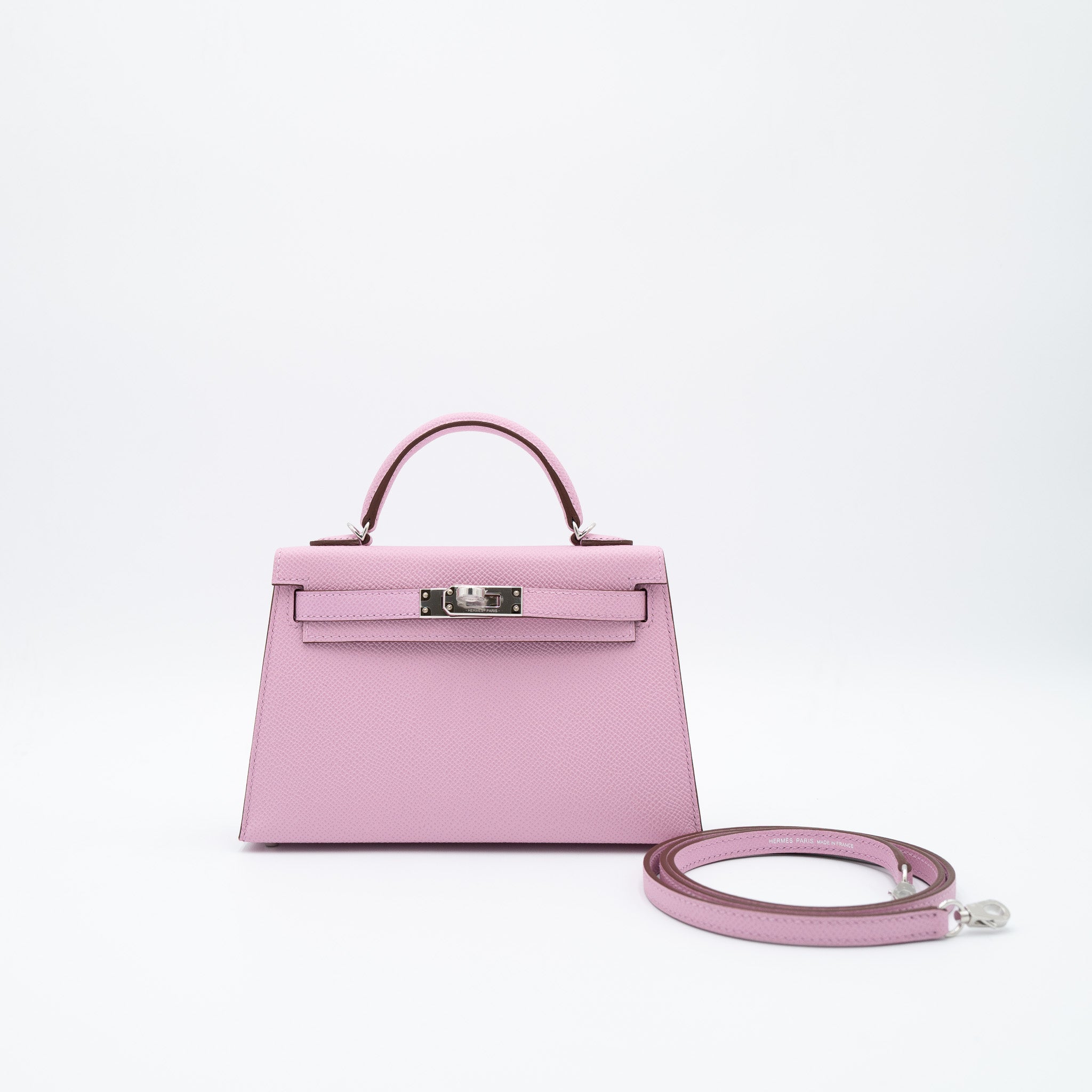 Hermès Kelly 20 Sellier in Mauve Sylvestre Epsom with Palladium Hardware