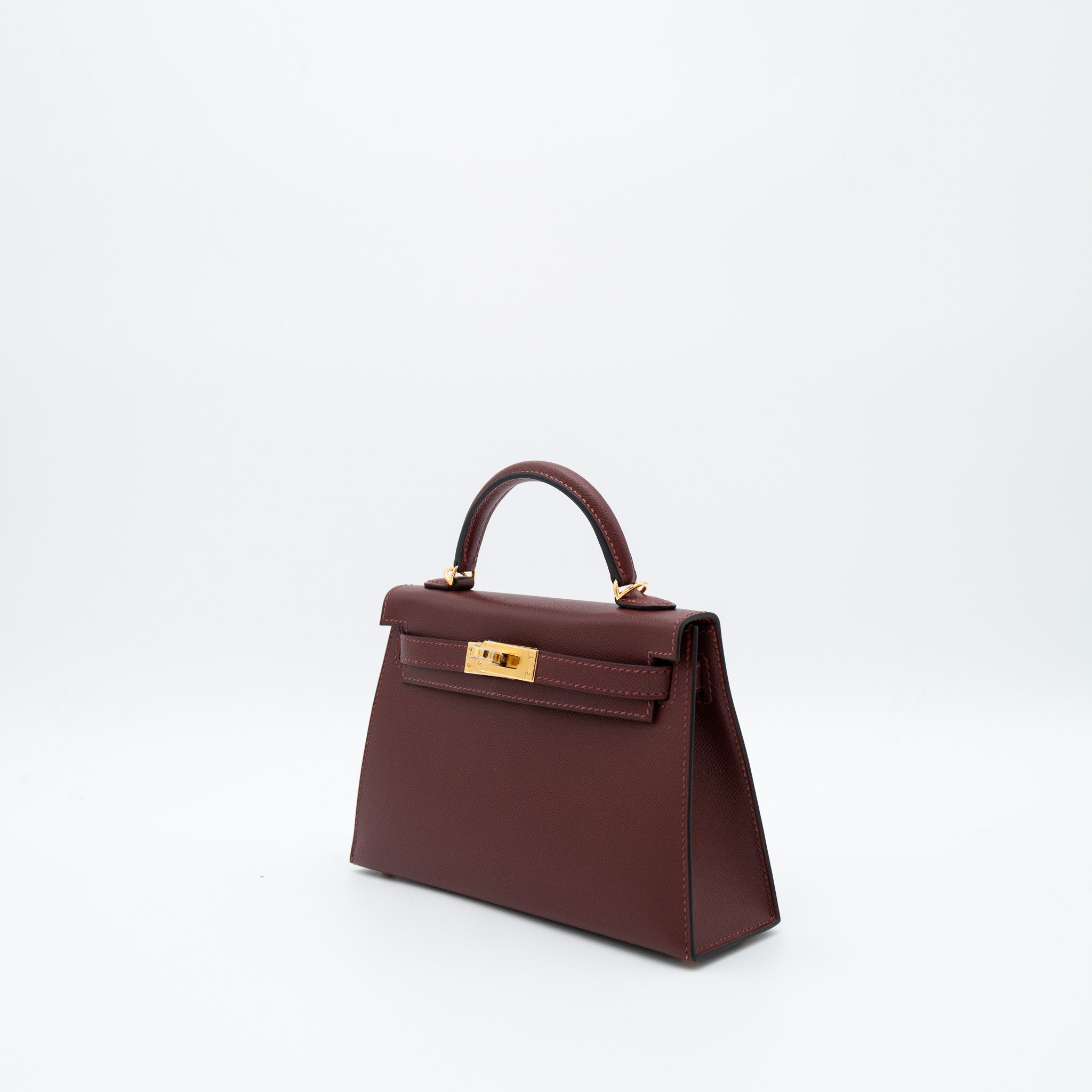Authentic Hermès Kelly 20 Sellier Rouge H Epsom Gold Hardware