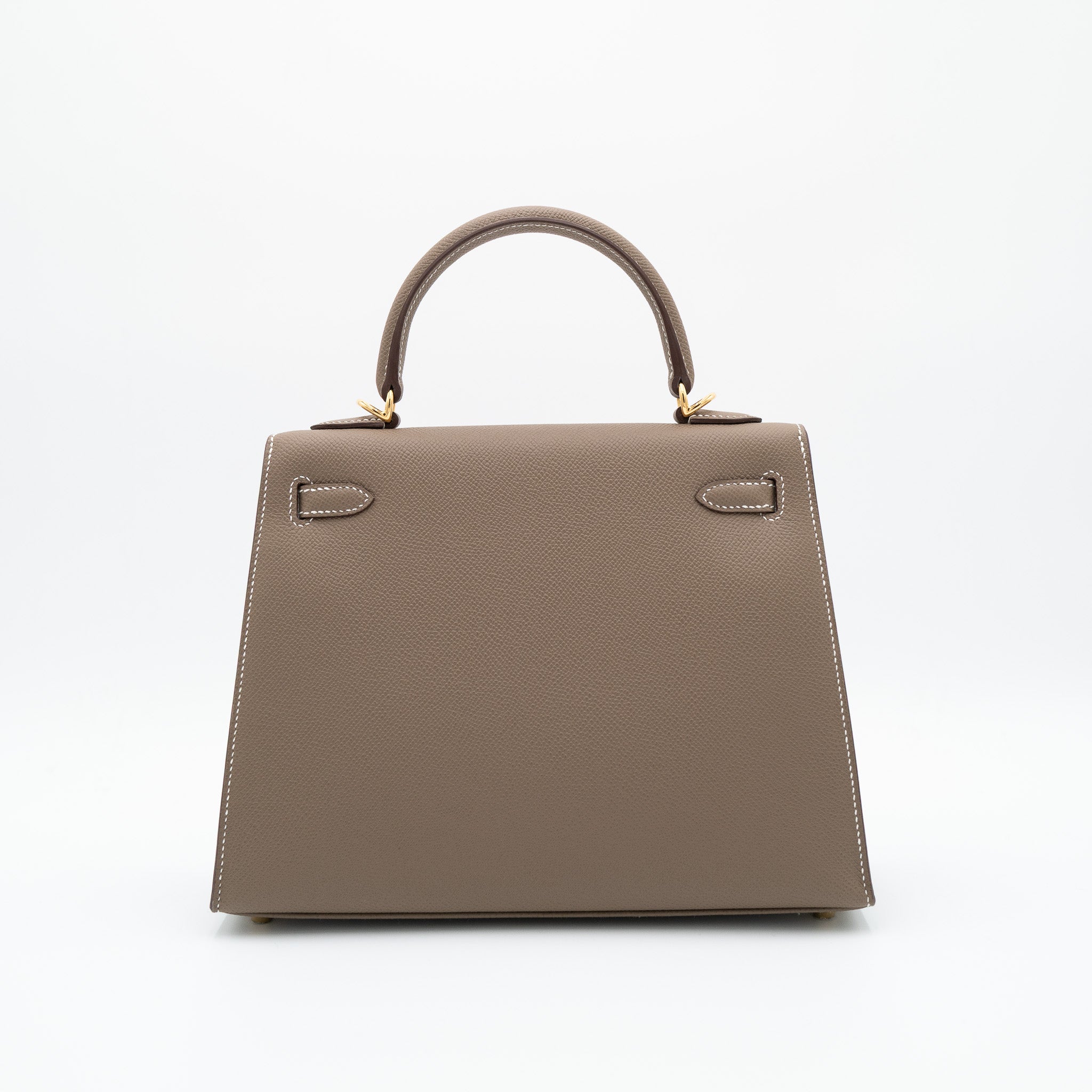Hermès Kelly Sellier 25 Etoupe Epsom Gold Hardware