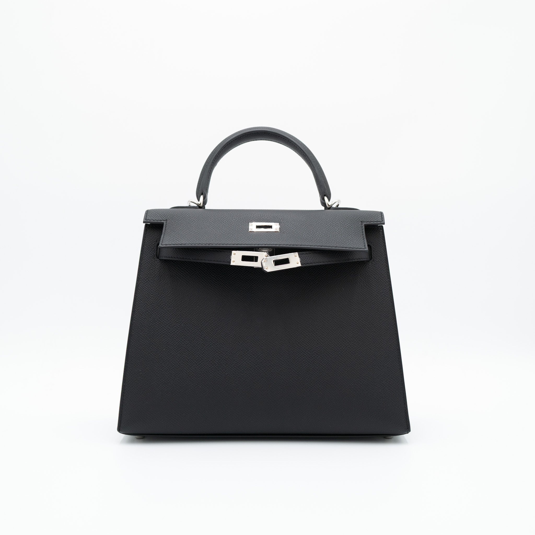 Hermès Kelly 25 Sellier in Noir Epsom with Palladium Hardware