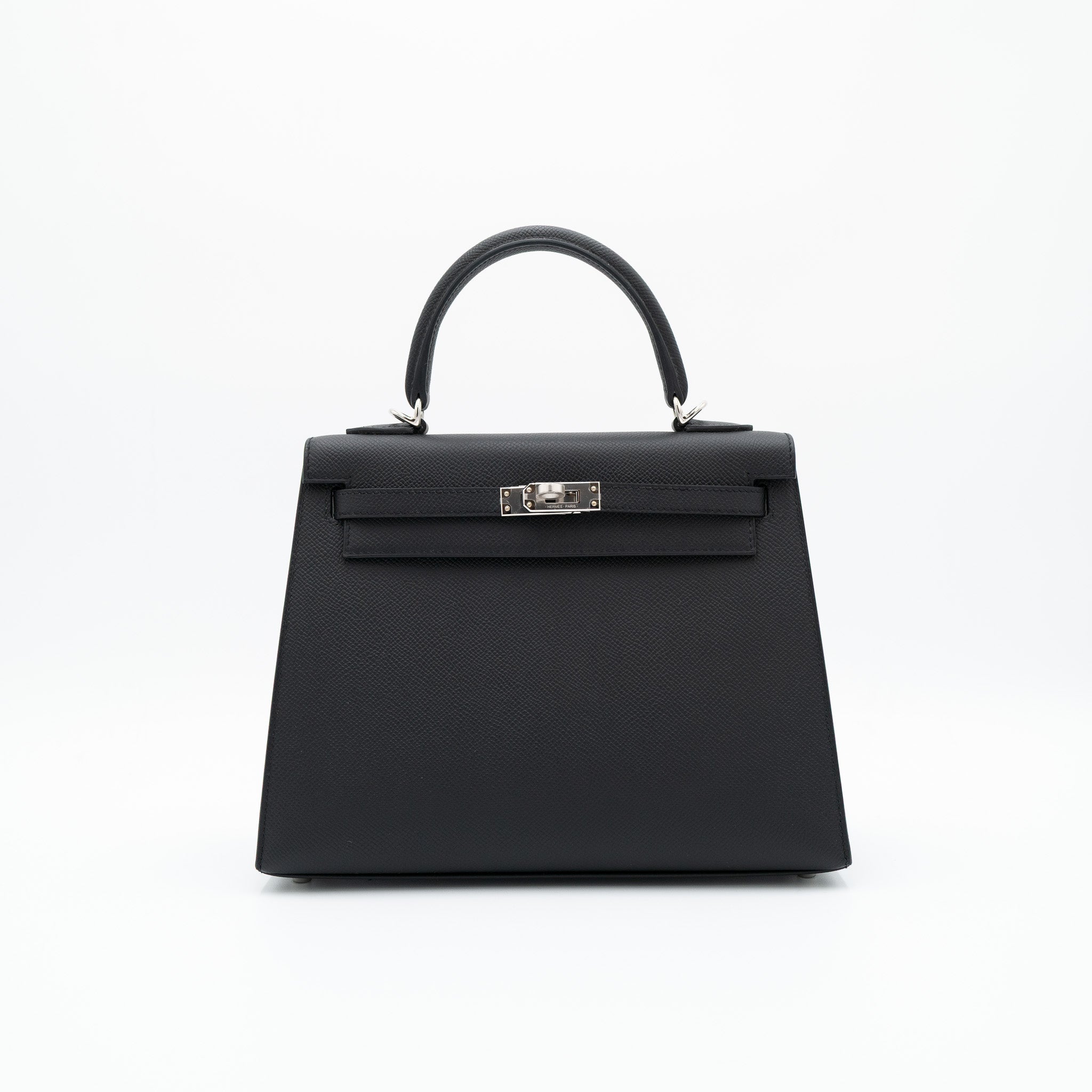 Hermès Kelly 25 Sellier in Noir Epsom with Palladium Hardware