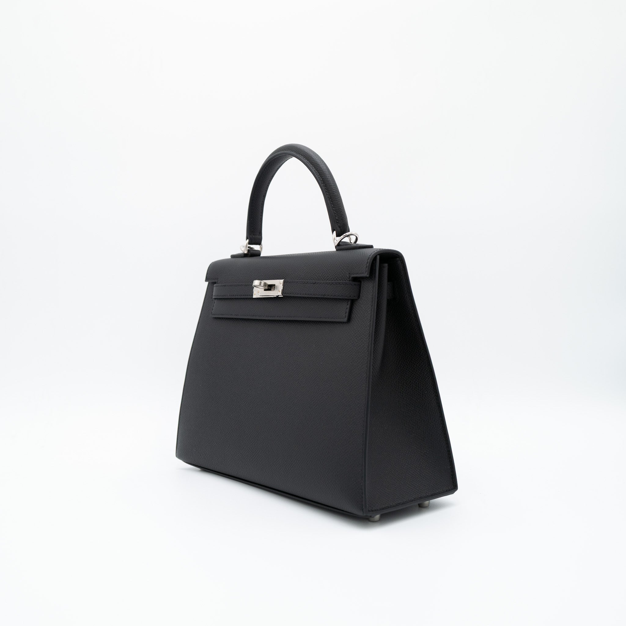 Hermès Kelly 25 Sellier in Noir Epsom with Palladium Hardware