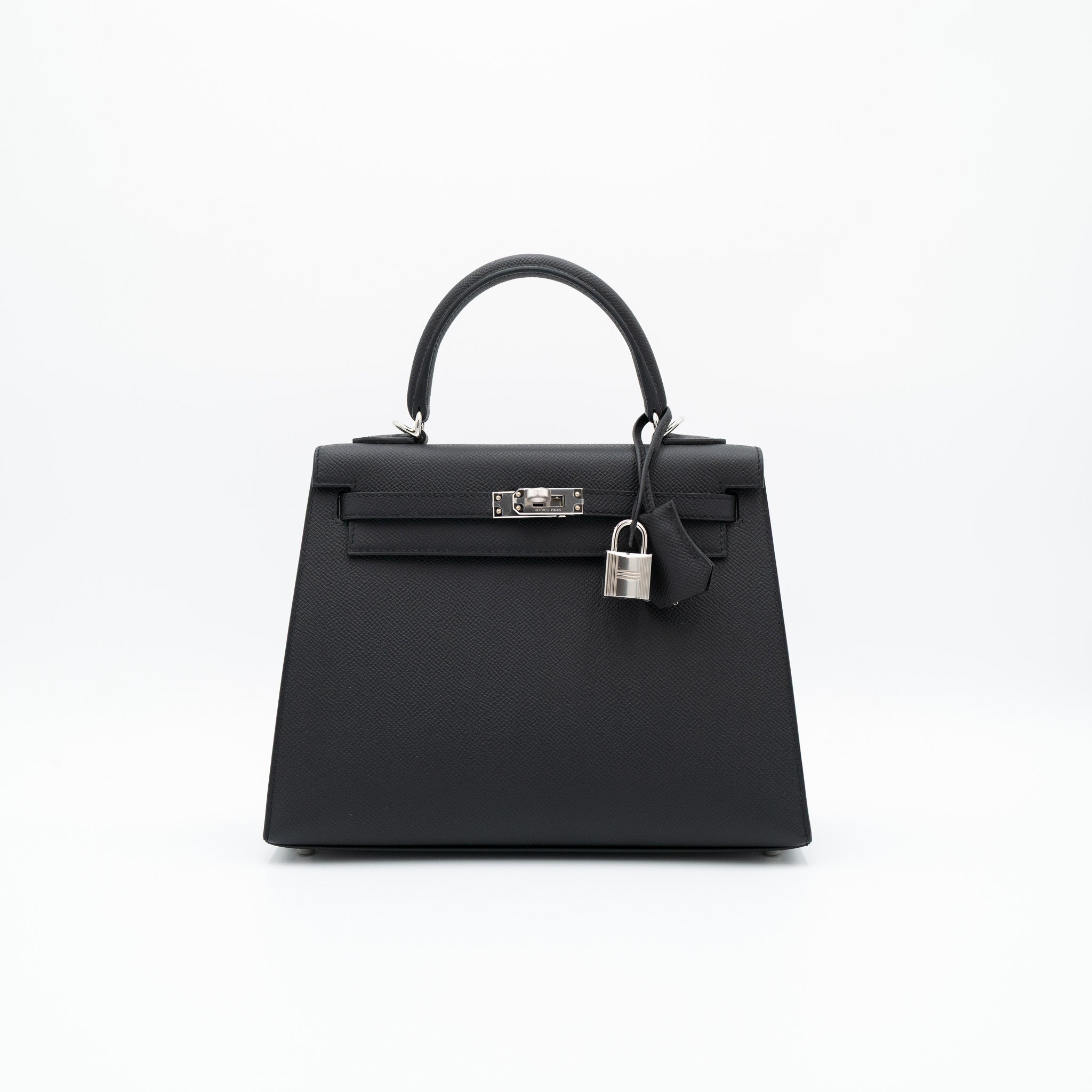 Hermès Kelly 25 Sellier in Noir Epsom with Palladium Hardware