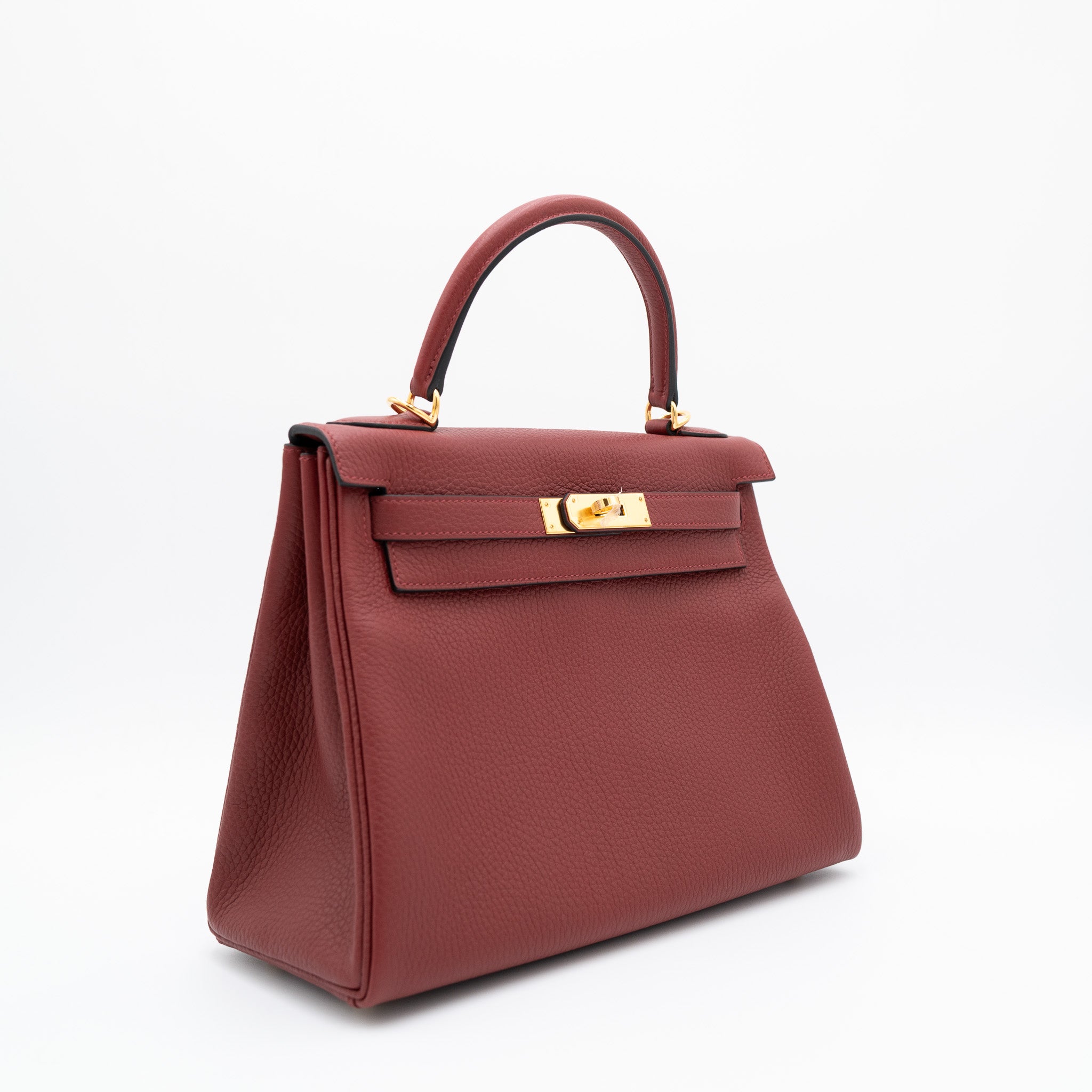 Hermès Kelly 28 Rouge H Gold Hardware Taurillon Clemence