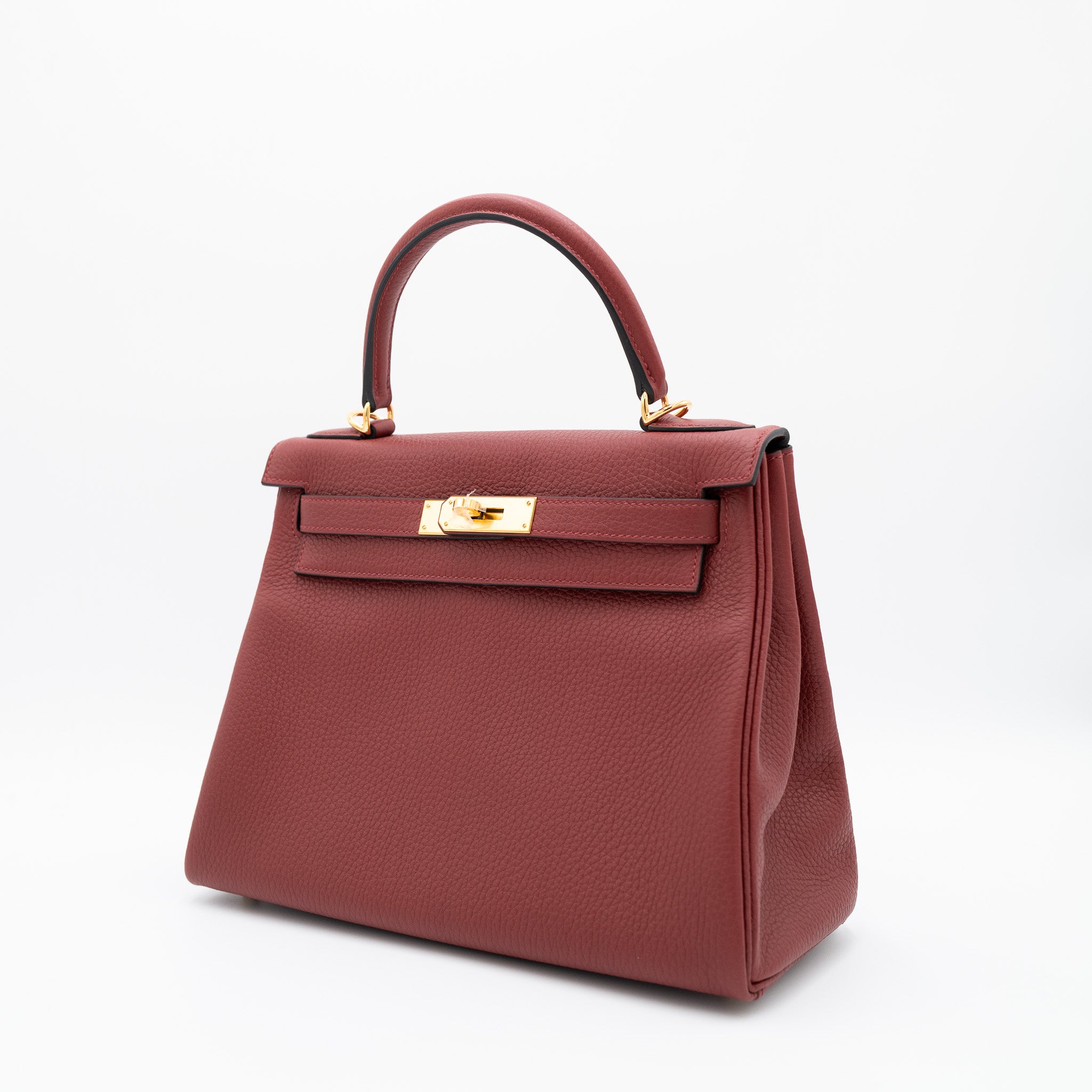 Hermès Kelly 28 Rouge H Gold Hardware Taurillon Clemence