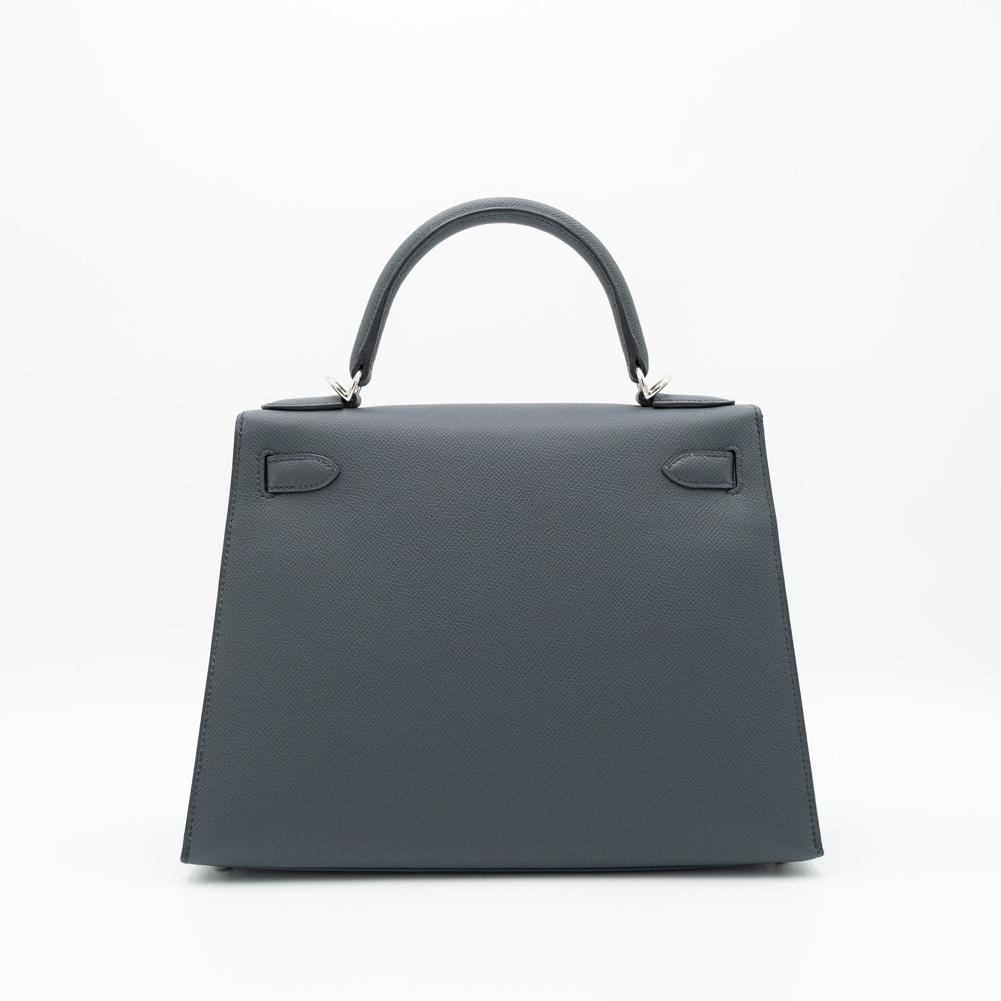 Authentic Hermès Kelly 28 Sellier Gris Misty Epsom Palladium Hardware