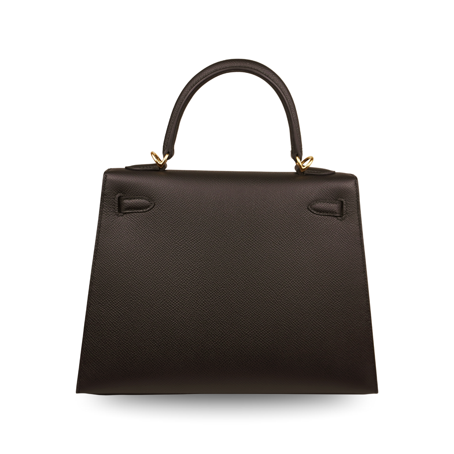 Hermès Kelly 25 Sellier Black Epsom Gold