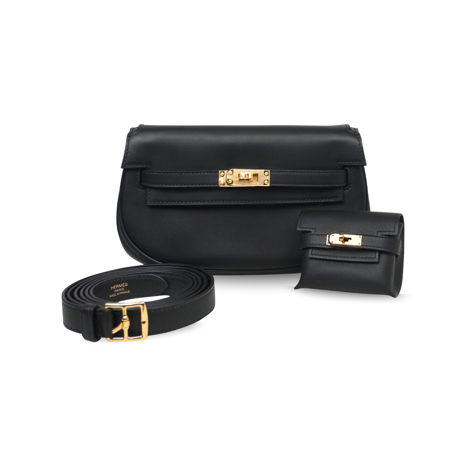 Hermès Kelly Moove Black Swift Gold