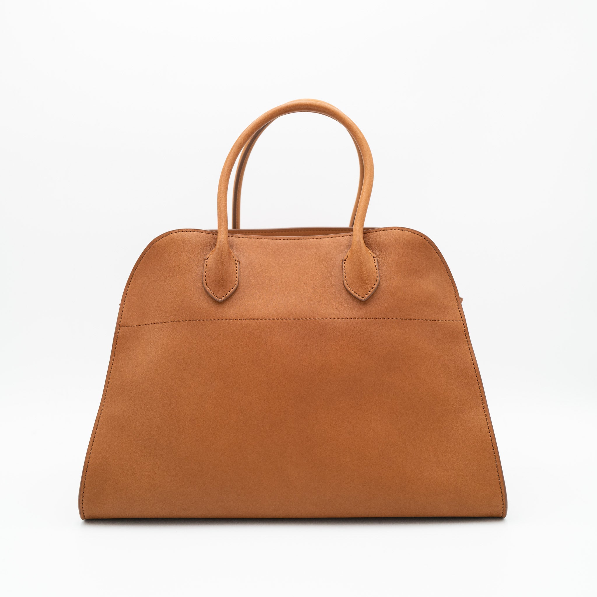 The Row Margaux 12 Bag Saddle Cuir Grainé