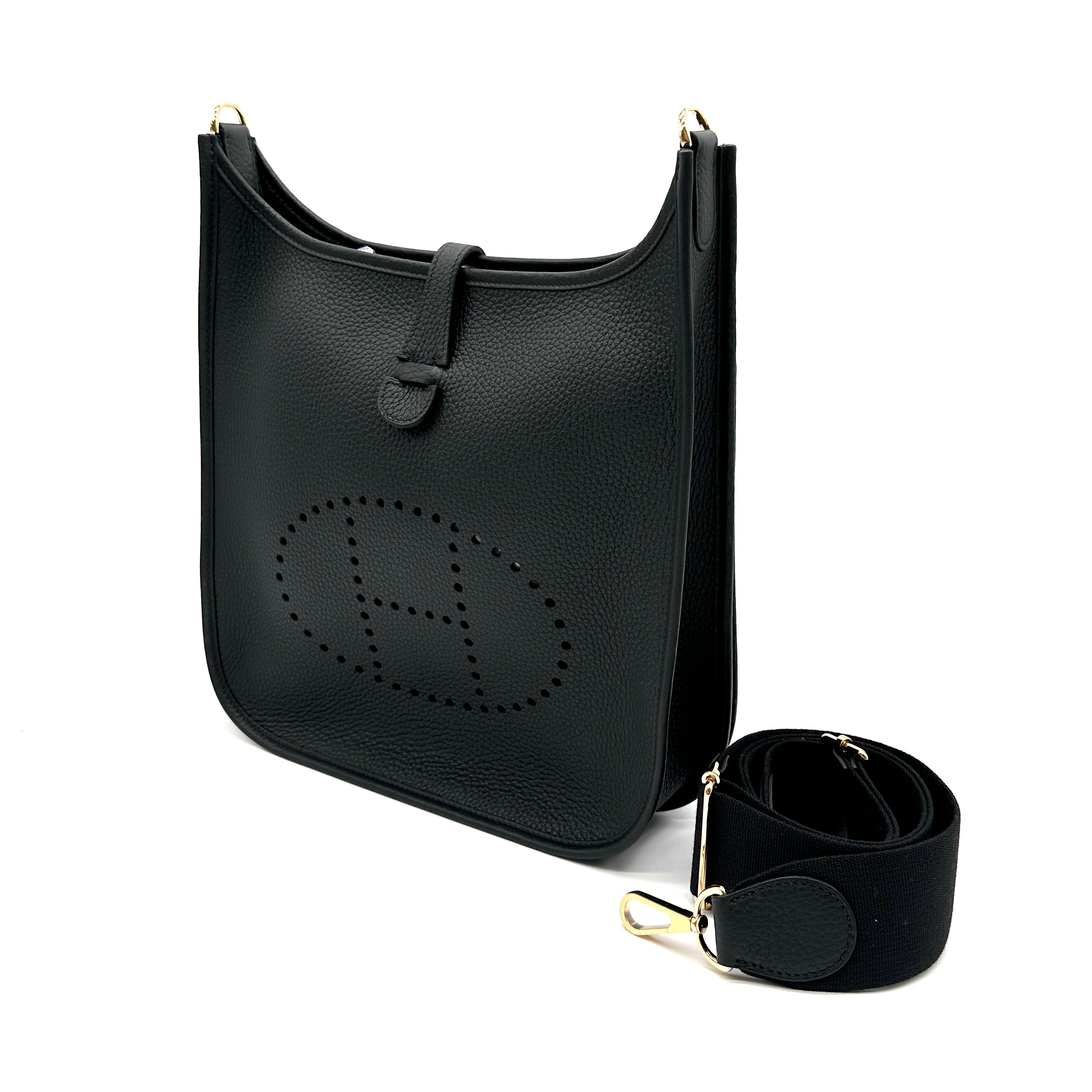 Hermès Evelyne III 29 Black with Gold Hardware