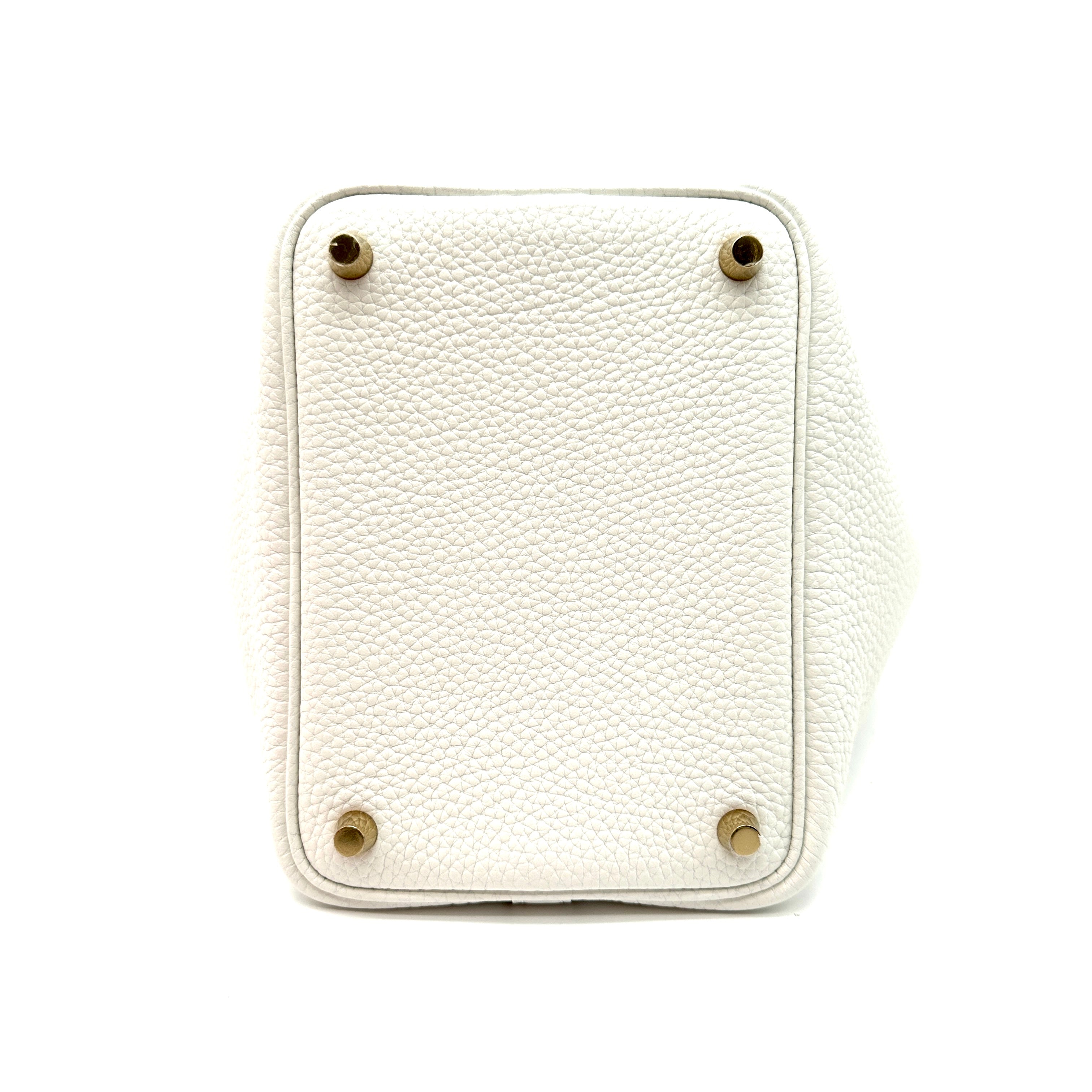 Hermès Picotin 18 New White with Gold Hardware