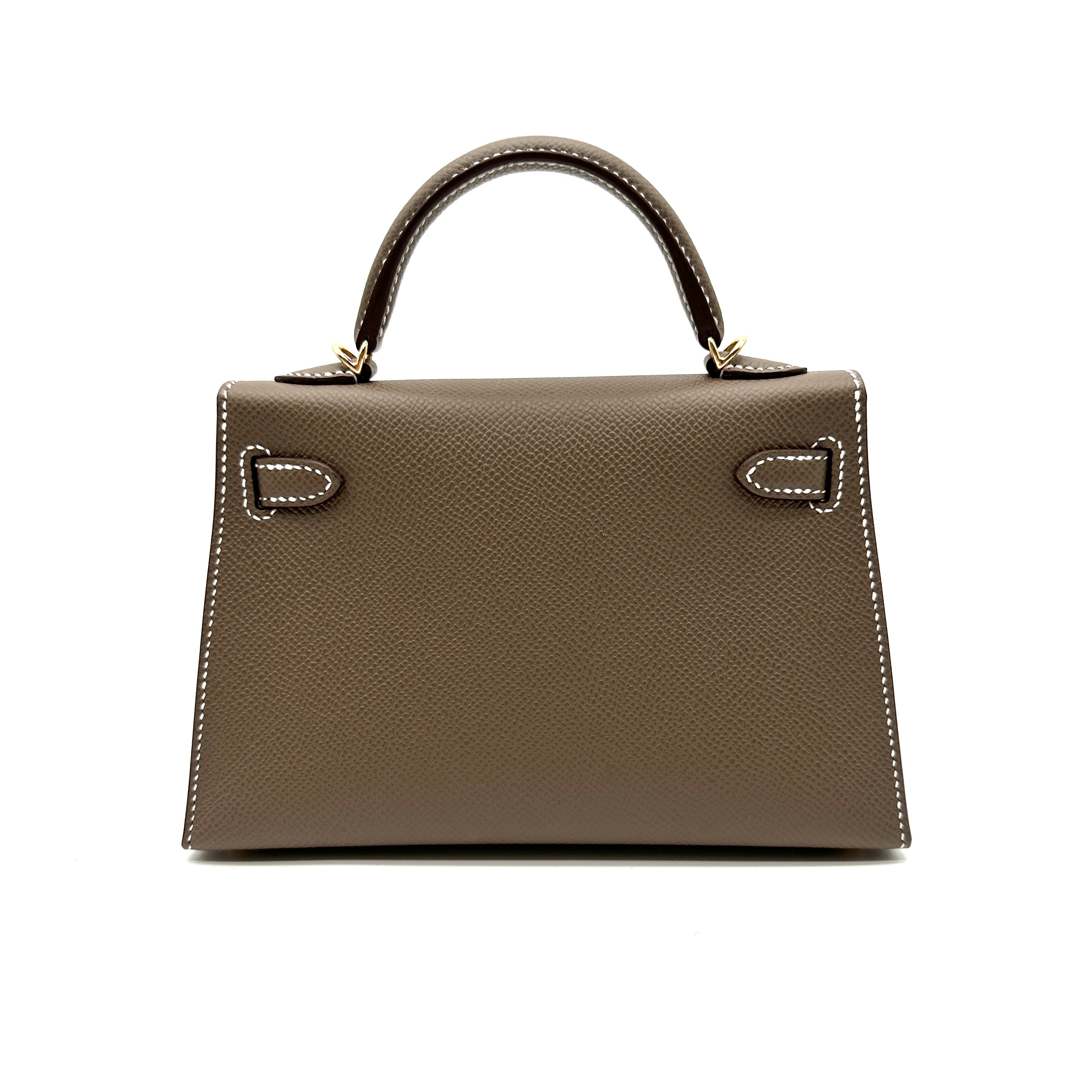 Hermès Kelly 20 Etoupe Epsom with Gold Hardware