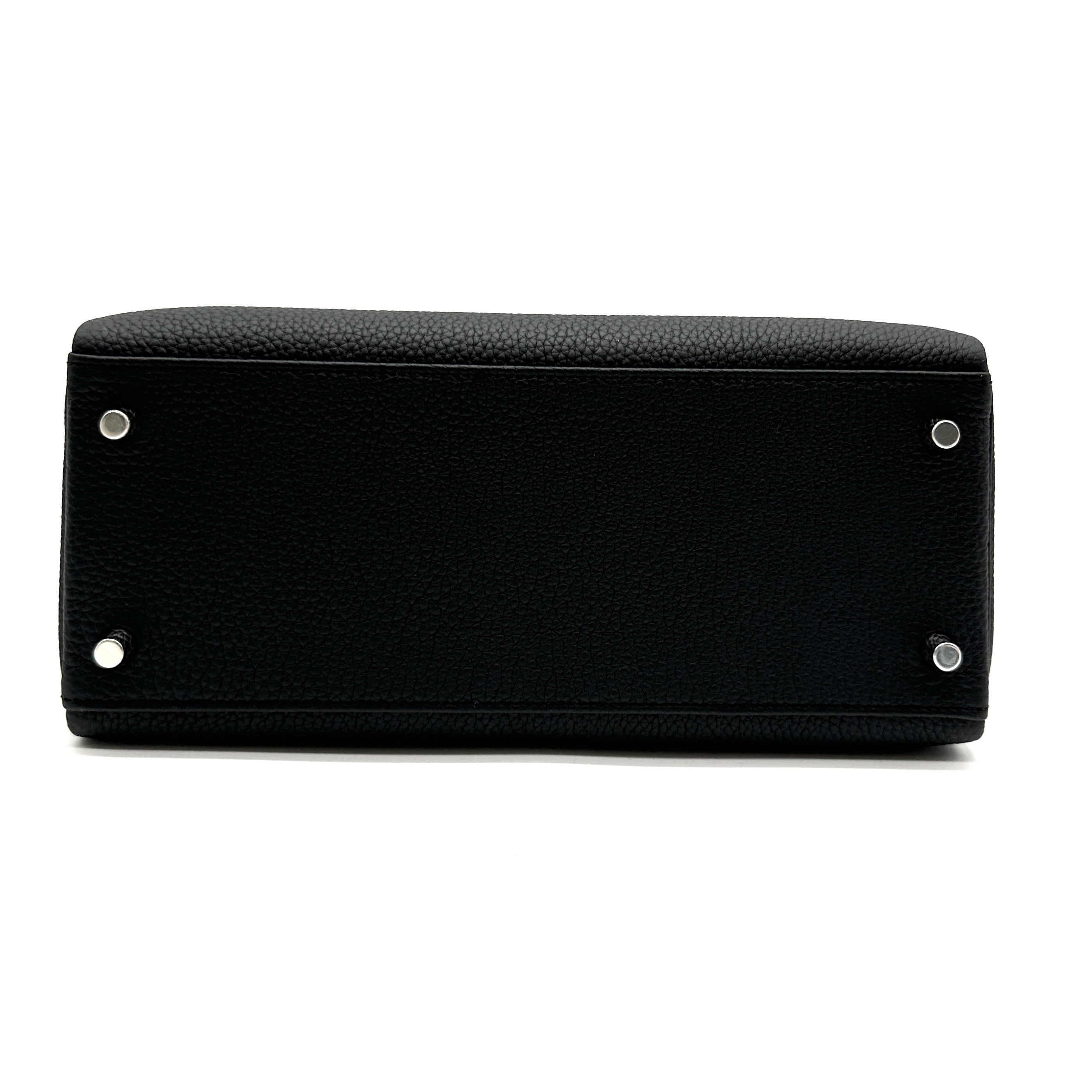 Hermès Kelly 28 Black Togo with Palladium Hardware