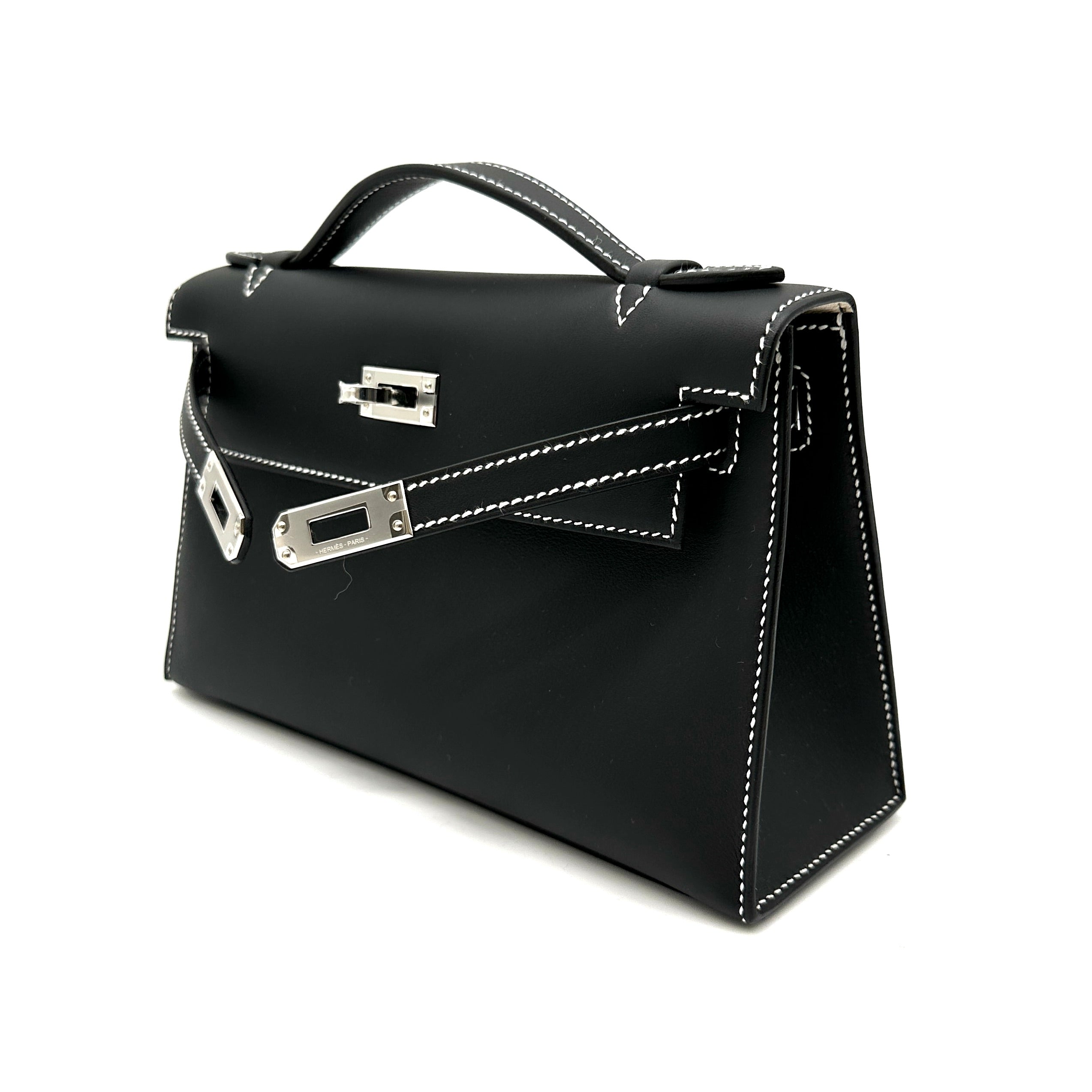 Hermès Kelly Pochette HSS Black / Black with Palladium Hardware