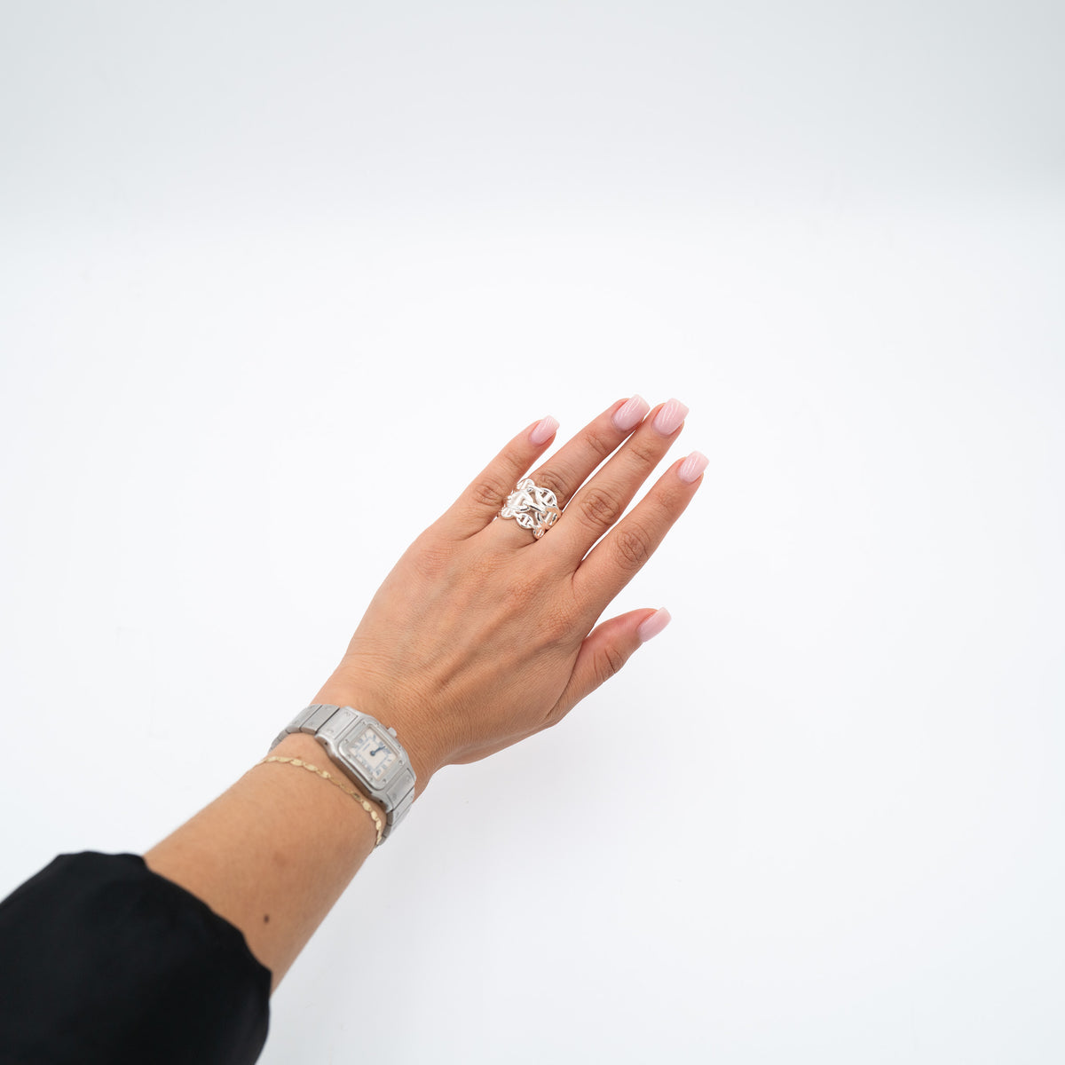 Hermès Chaîne d'Ancre Enchaînée Ring — Sterling Silver