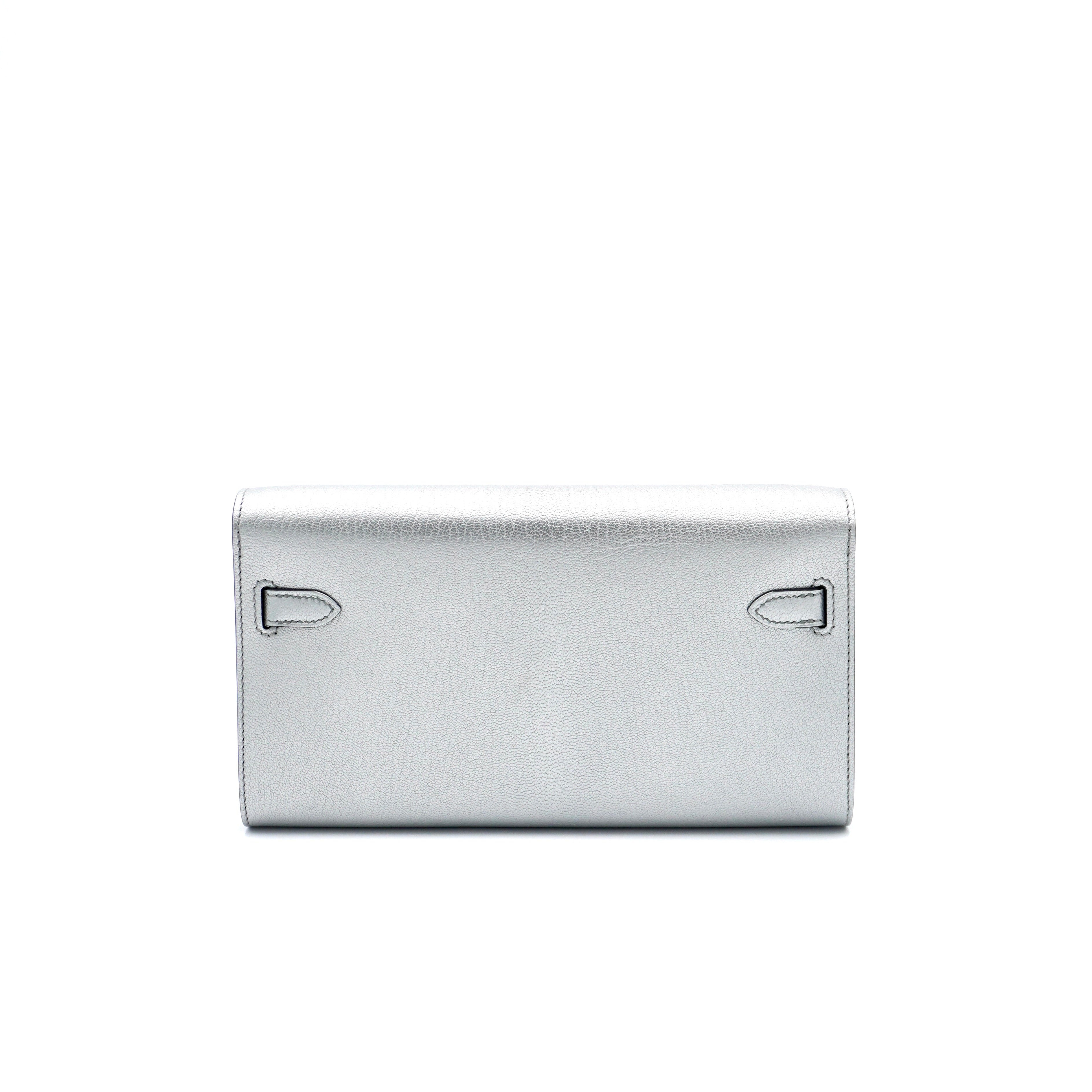 Hermès Kelly To Go Argente Chevre with Palladium Hardware