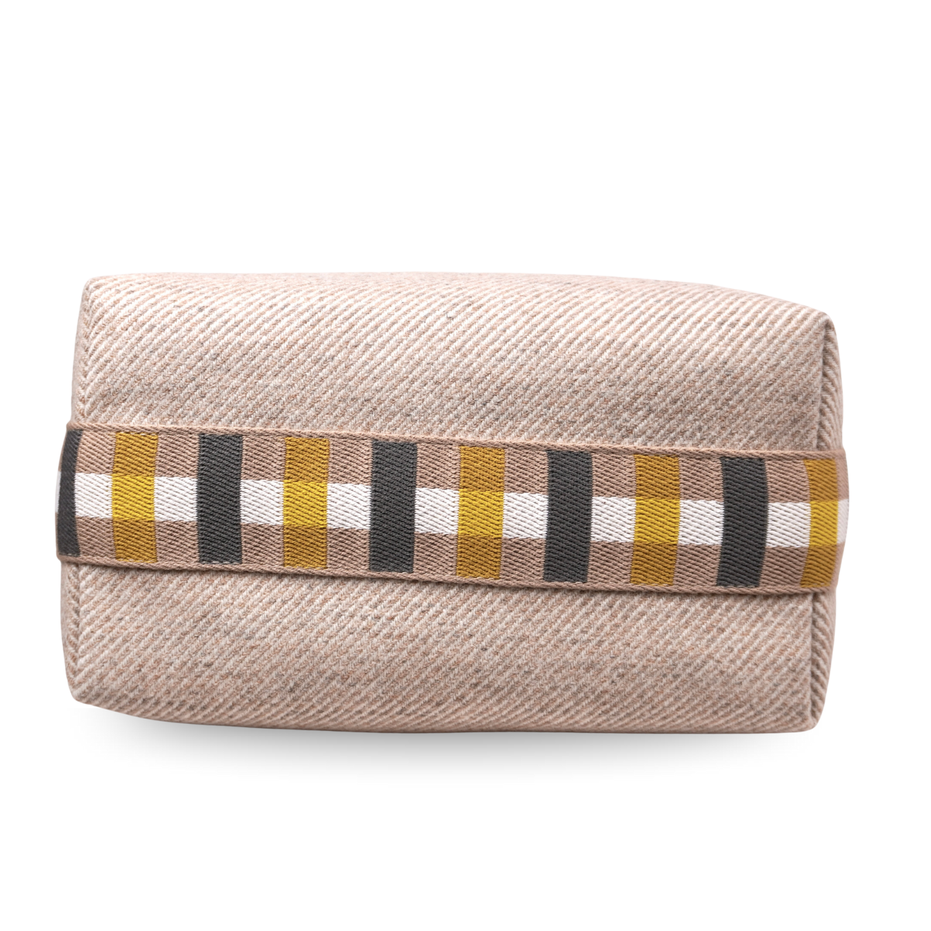 Hermès Bride-a-Brac Case PM Seigle Wool with Embroidered “H” Motif