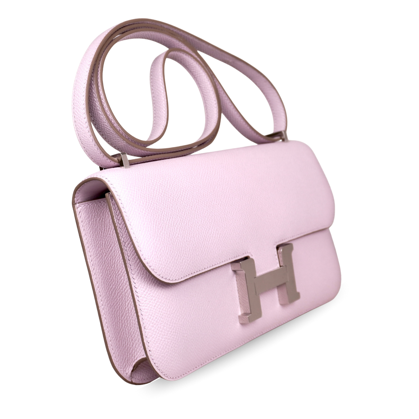 Hermès Constance Elan Mauve Pale Epsom with Palladium Hardware