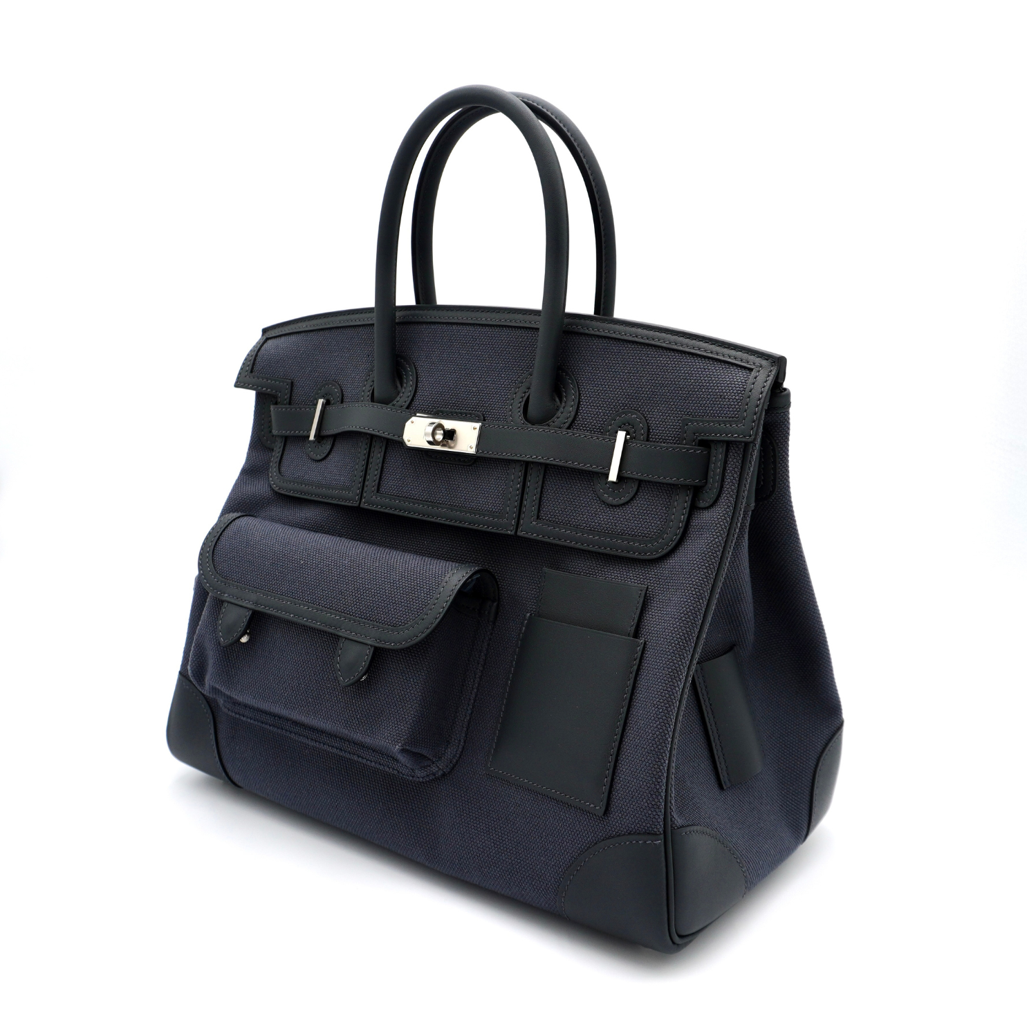 Hermès Birkin 35 Cargo Gris Misty Swift & Toile Goéland