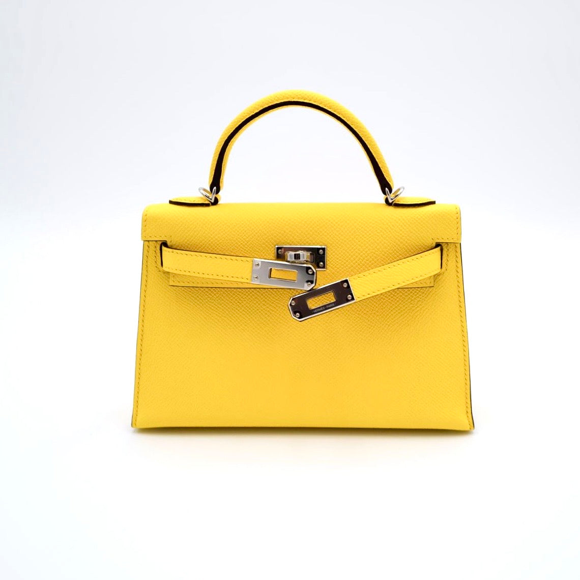 Hermès Mini Kelly II 20 Jaune Citron Epsom with Palladium Hardware