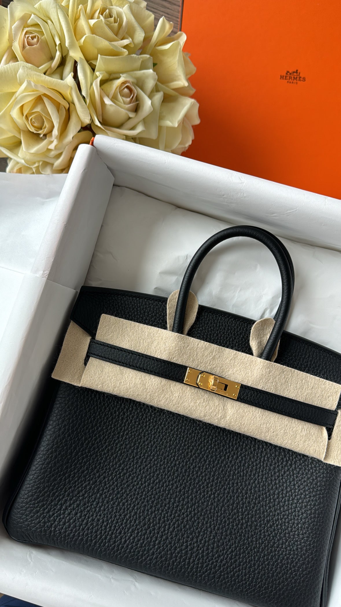 Hermès Birkin 25cm Black Togo with Gold Hadware