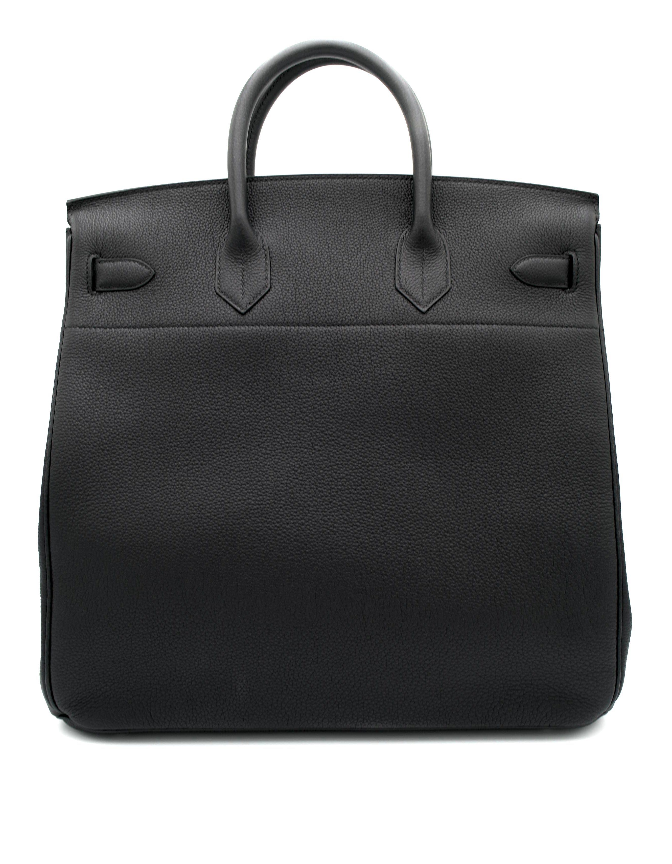 Hermès HAC 40 Black Togo with Palladium Hardware