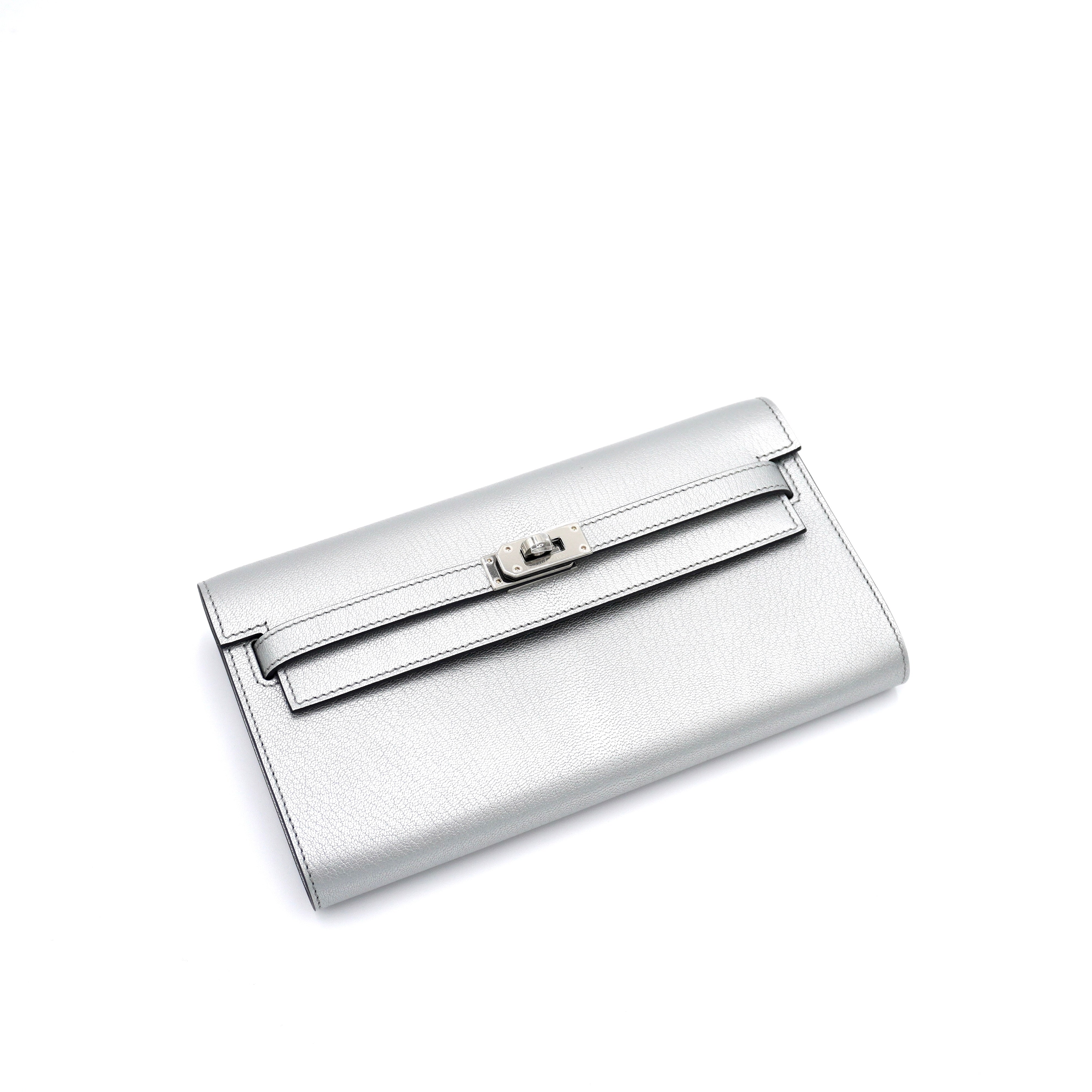 Hermès Kelly To Go Argente Chevre with Palladium Hardware