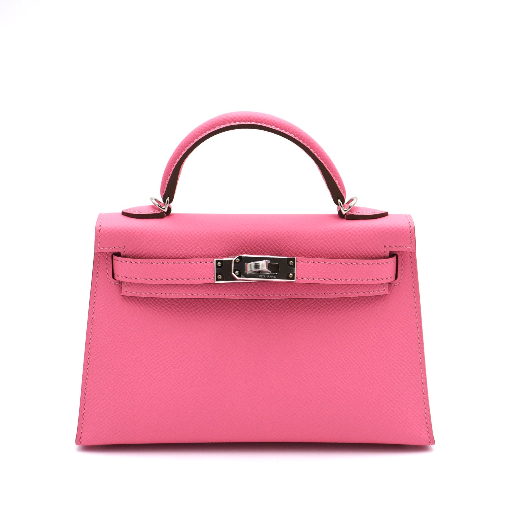 Hermès Mini Kelly II 20 Rose Confetti Epsom Palladium
